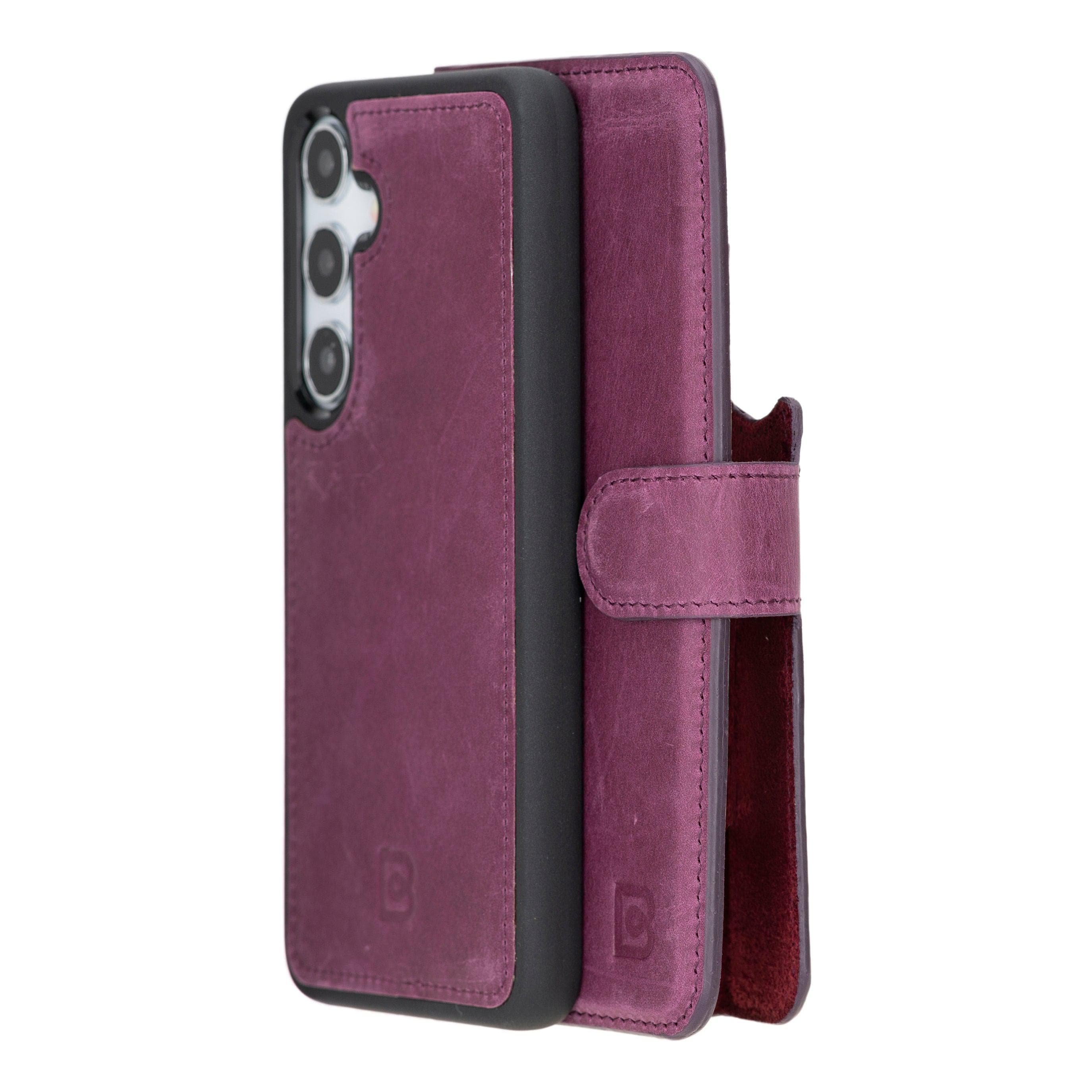 Leather Samsung Galaxy S24 Series Wallet Cases GALAXY S24 / CRAZY PURPLE Bouletta