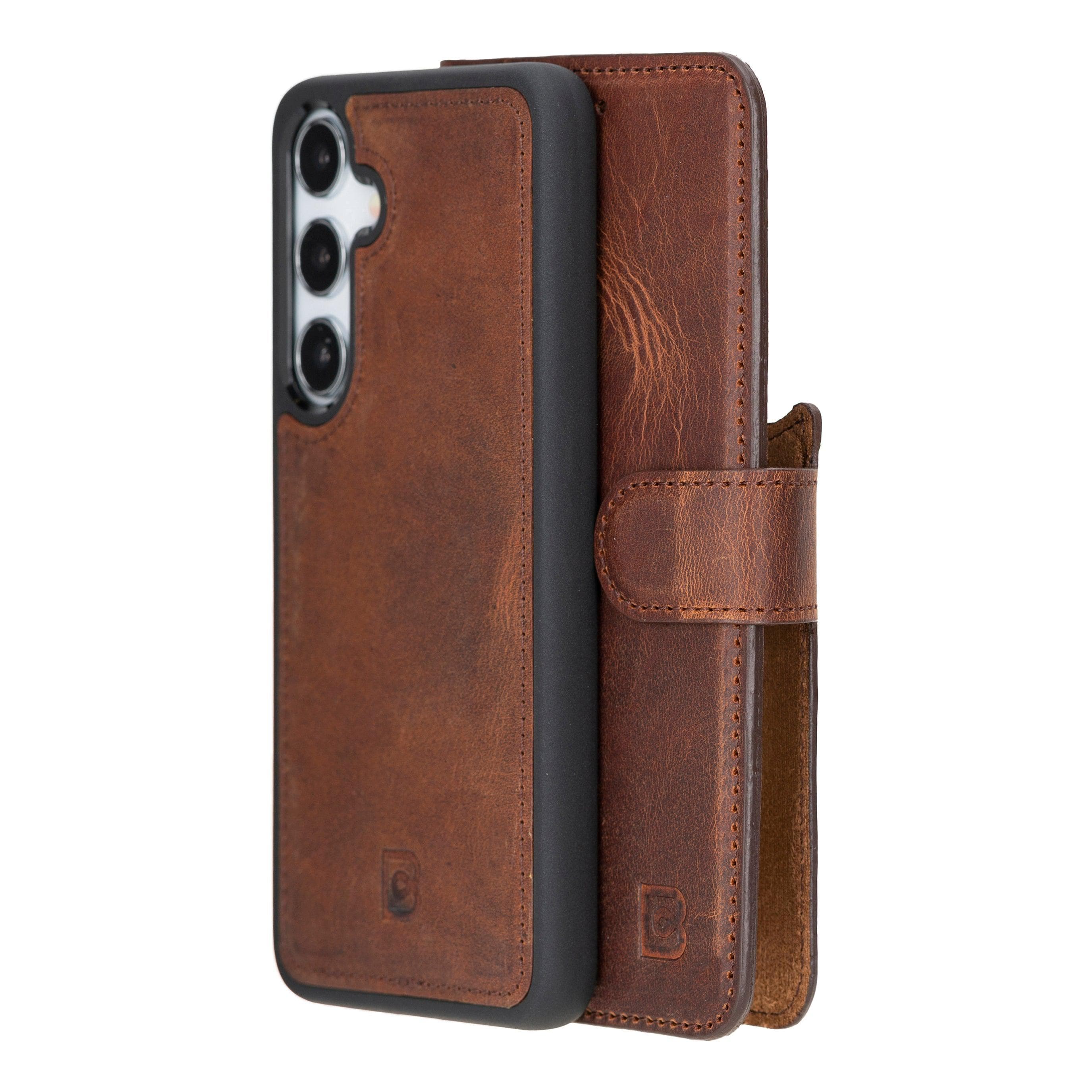 Leather Samsung Galaxy S24 Series Wallet Cases GALAXY S24 / ANTIC BROWN Bouletta