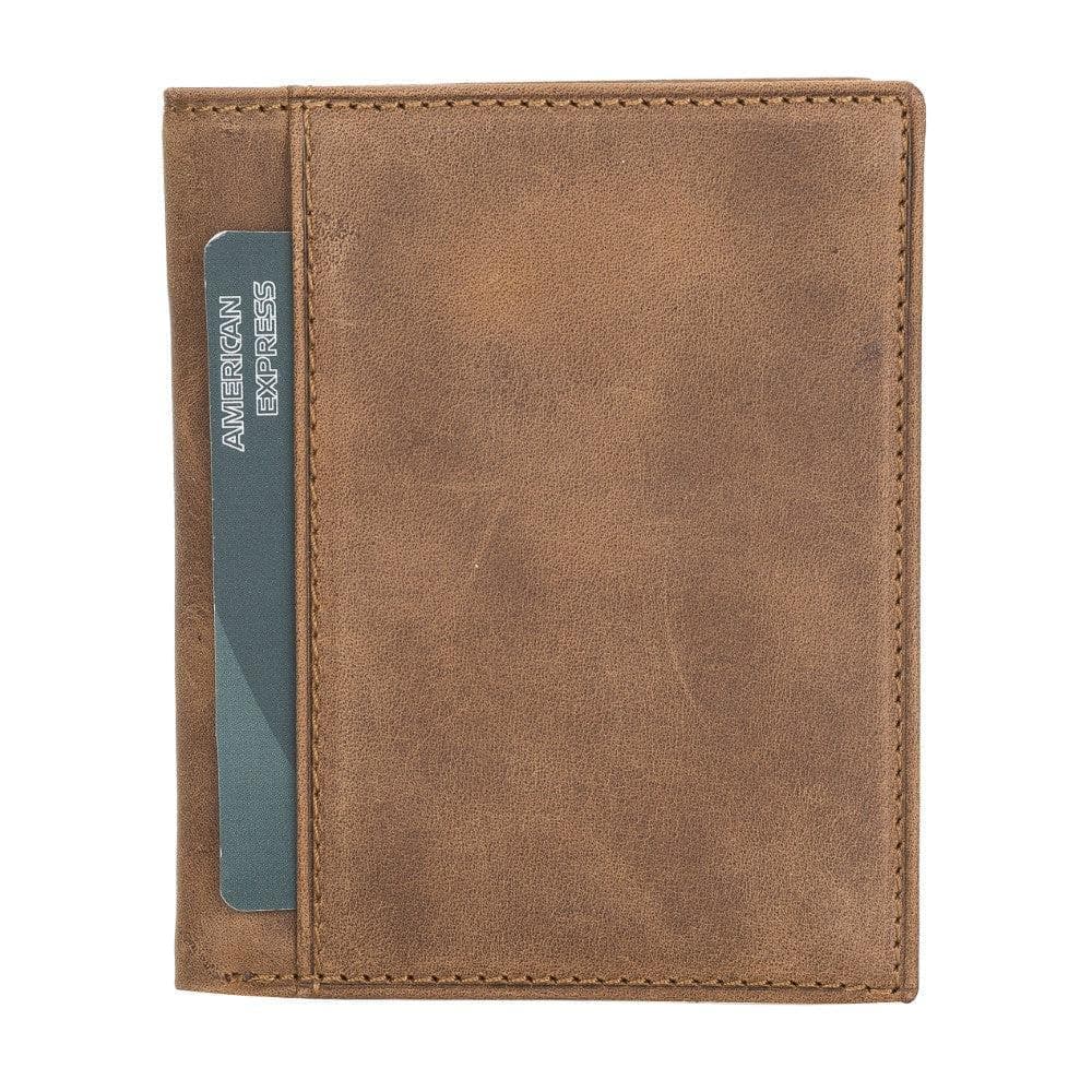 Leather Yetta Card Holder - Brown Brown Bouletta
