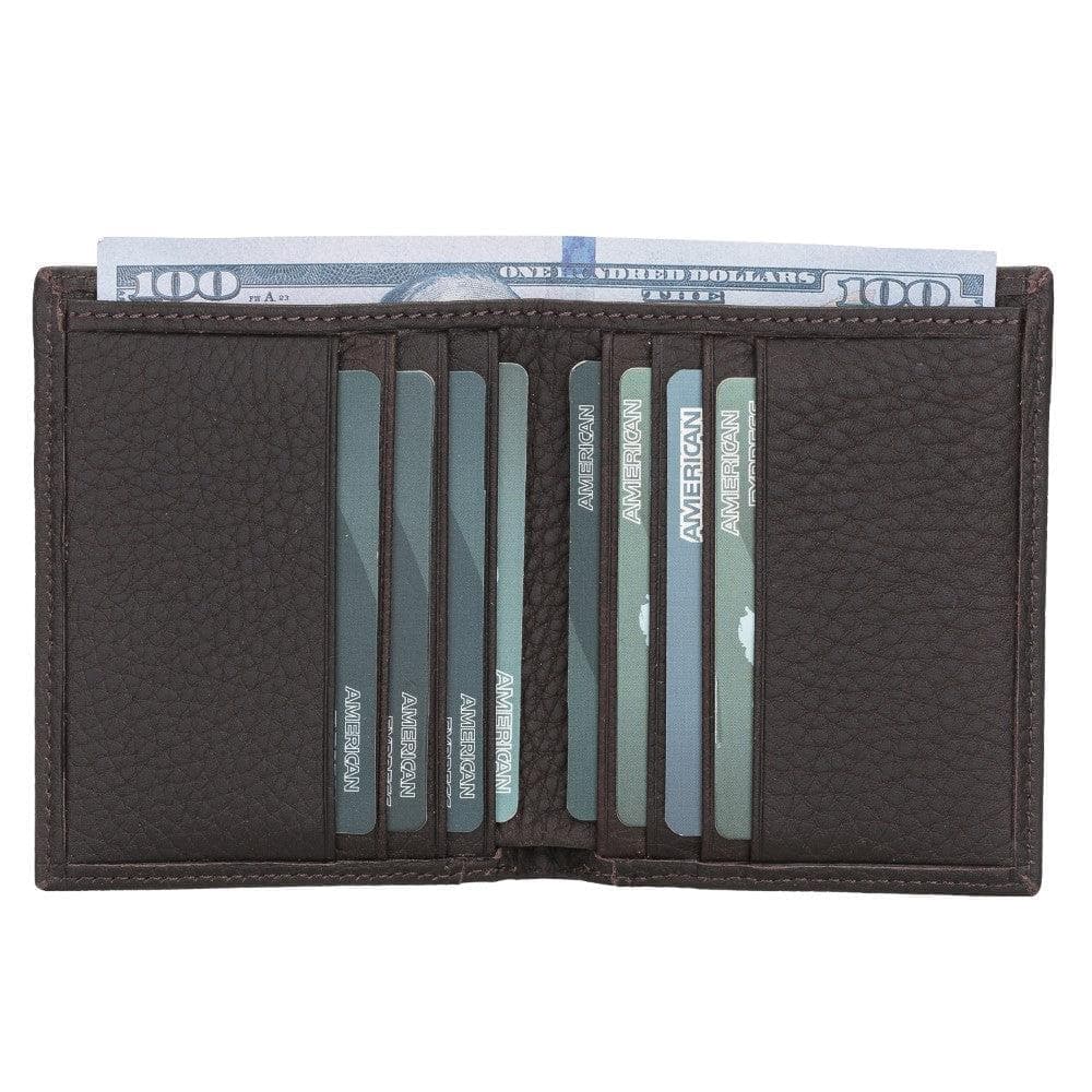 Leather Yetta Card Holder - Brown Brown Bouletta