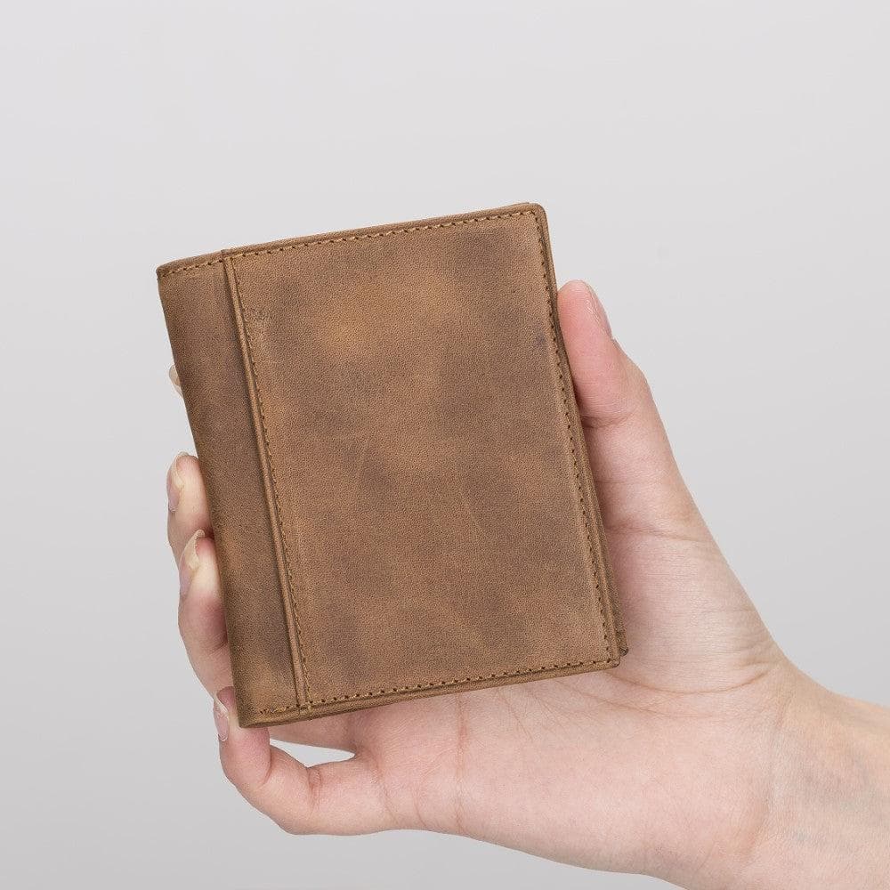 Leather Yetta Card Holder - Floather Brown Floather Brown Bouletta