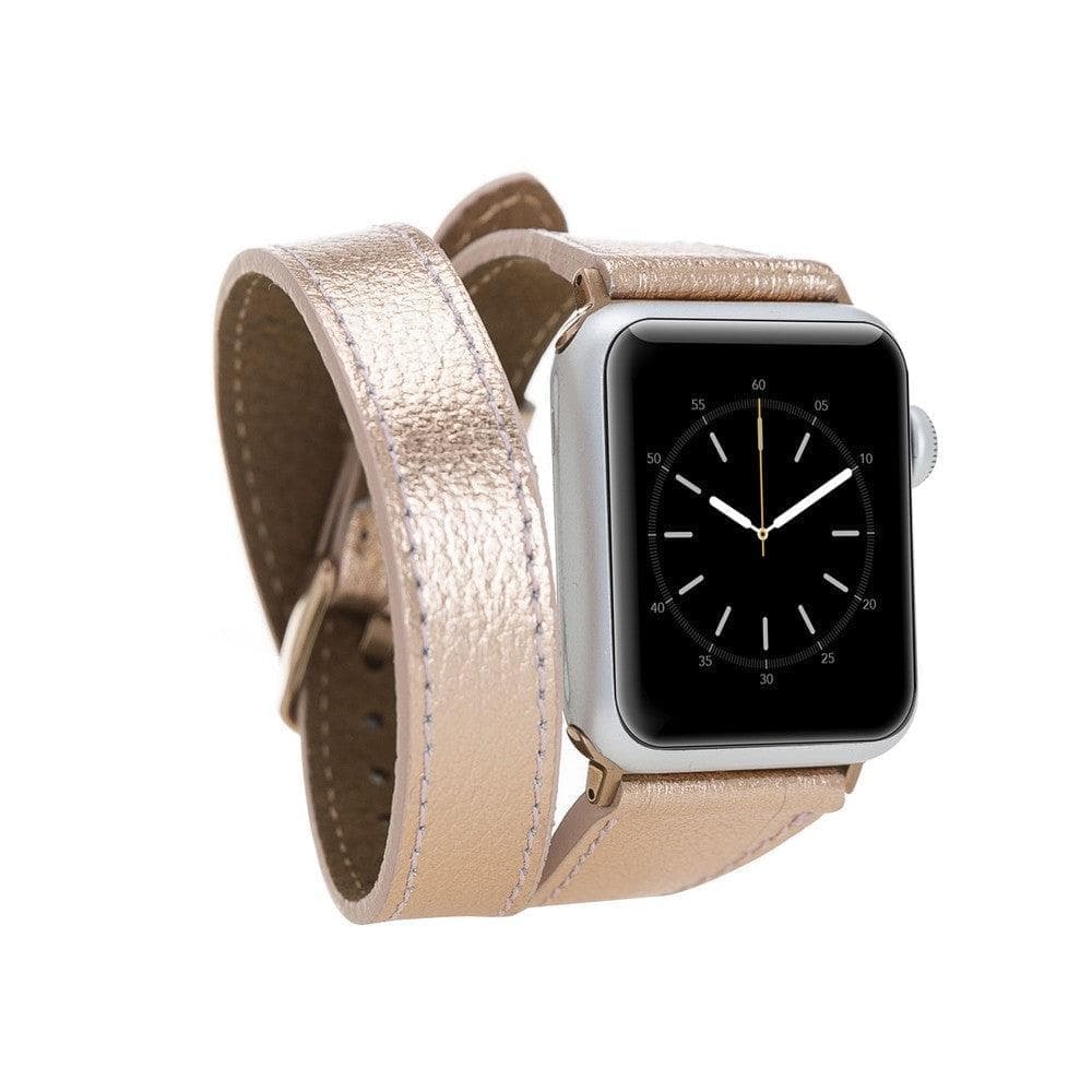 Leeds Double Tour Slim Apple Watch Leather Straps RG2 / Leather Bouletta