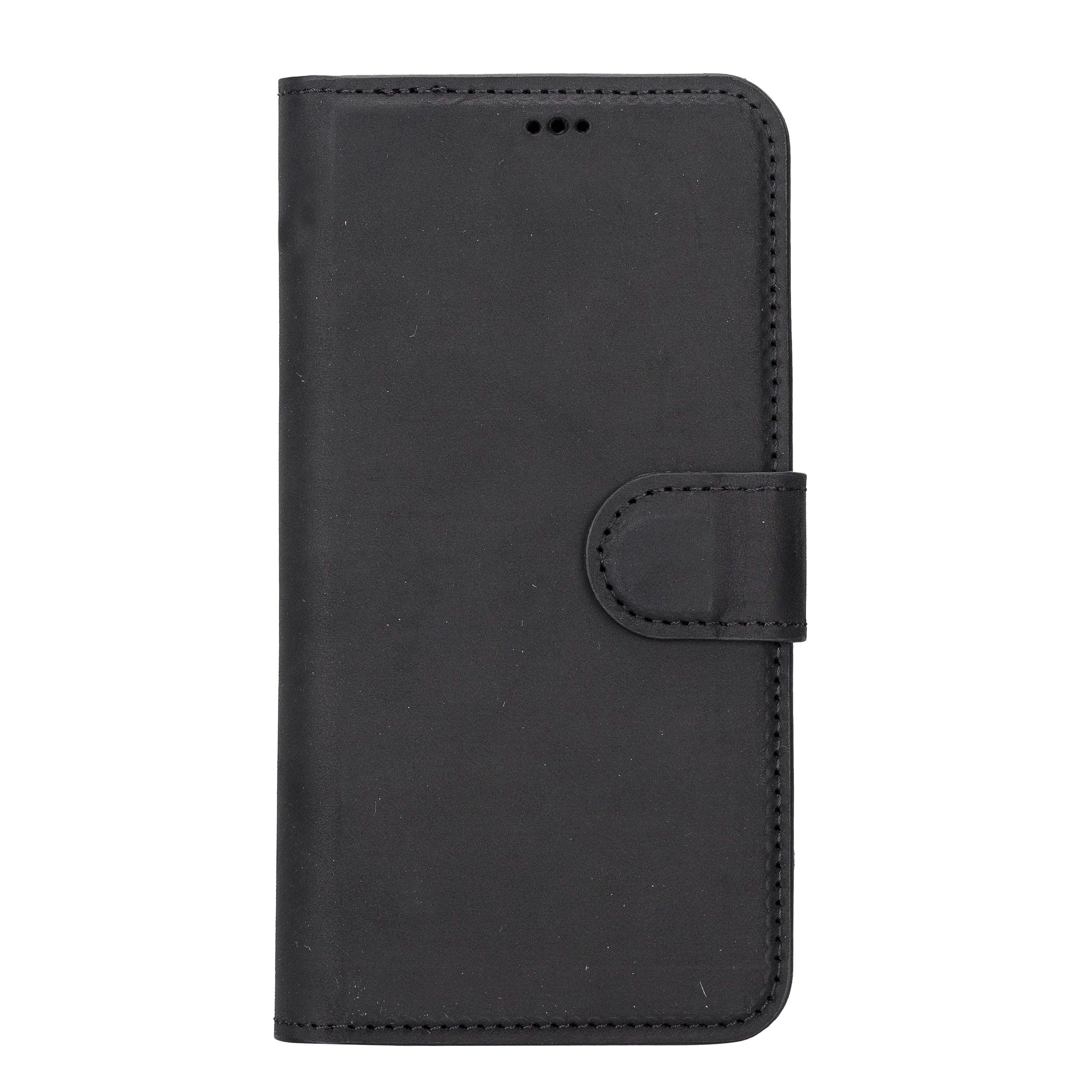 Liluri iPhone 14 Pro Detachable Leather Wallet Case Black Bouletta