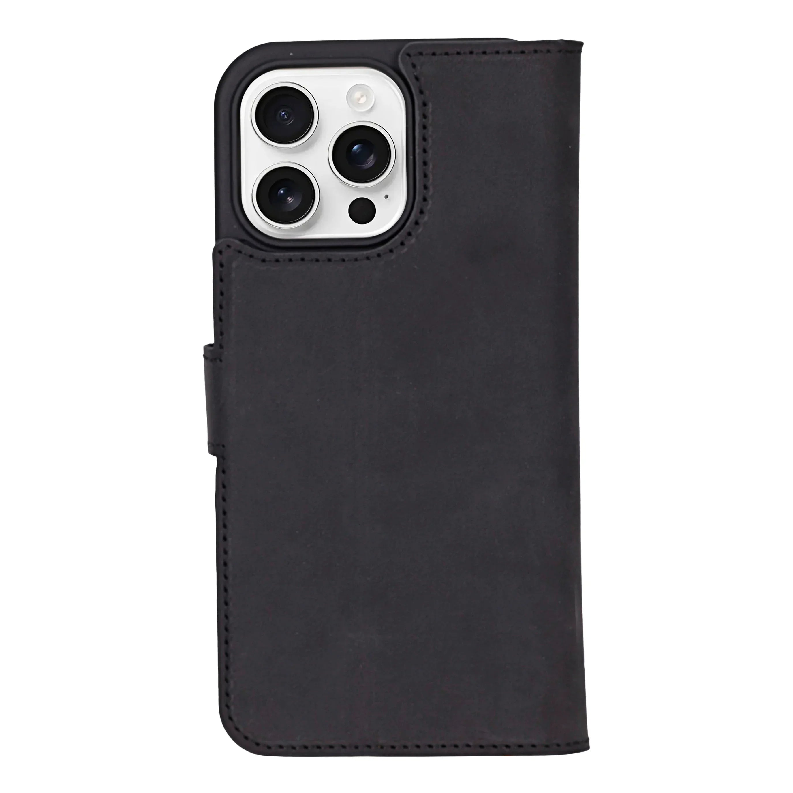 Liluri iPhone 16 Pro Detachable Leather Wallet Case Black Bouletta
