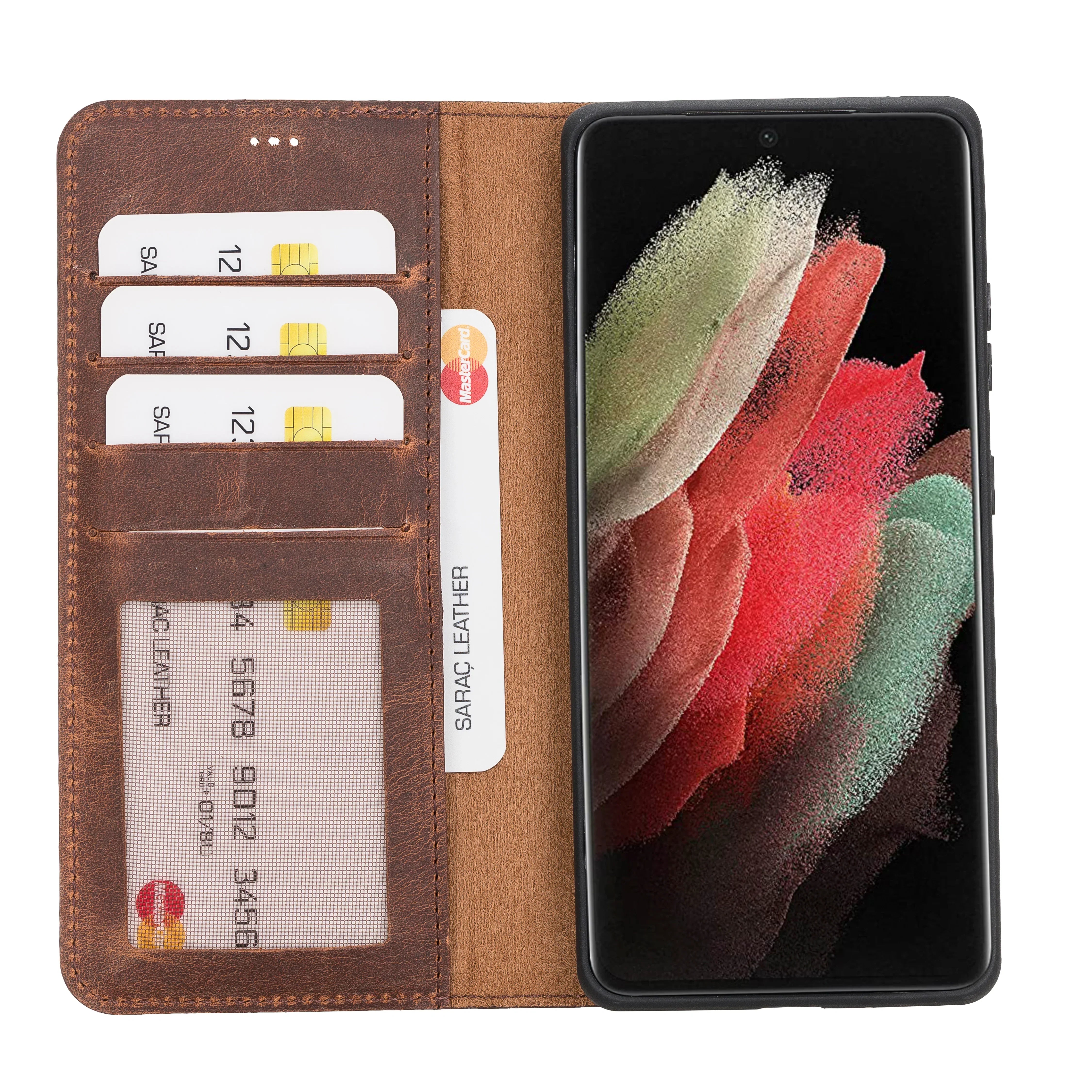 Liluri Samsung Galaxy S21 Ultra Detachable Leather Wallet Case Bouletta