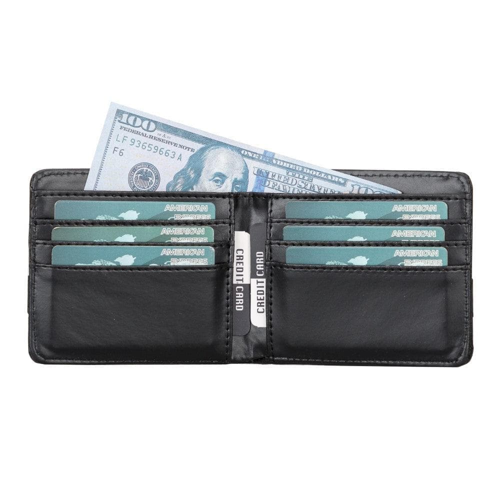 Lio Leather Man Wallet - Black Black Bouletta