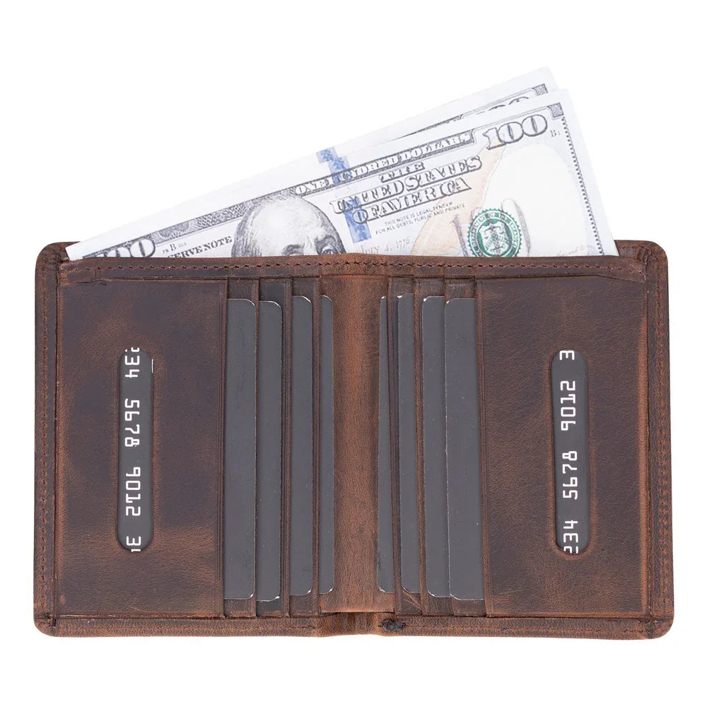 Lorvan Leather Men's Wallet Coffee Bouletta