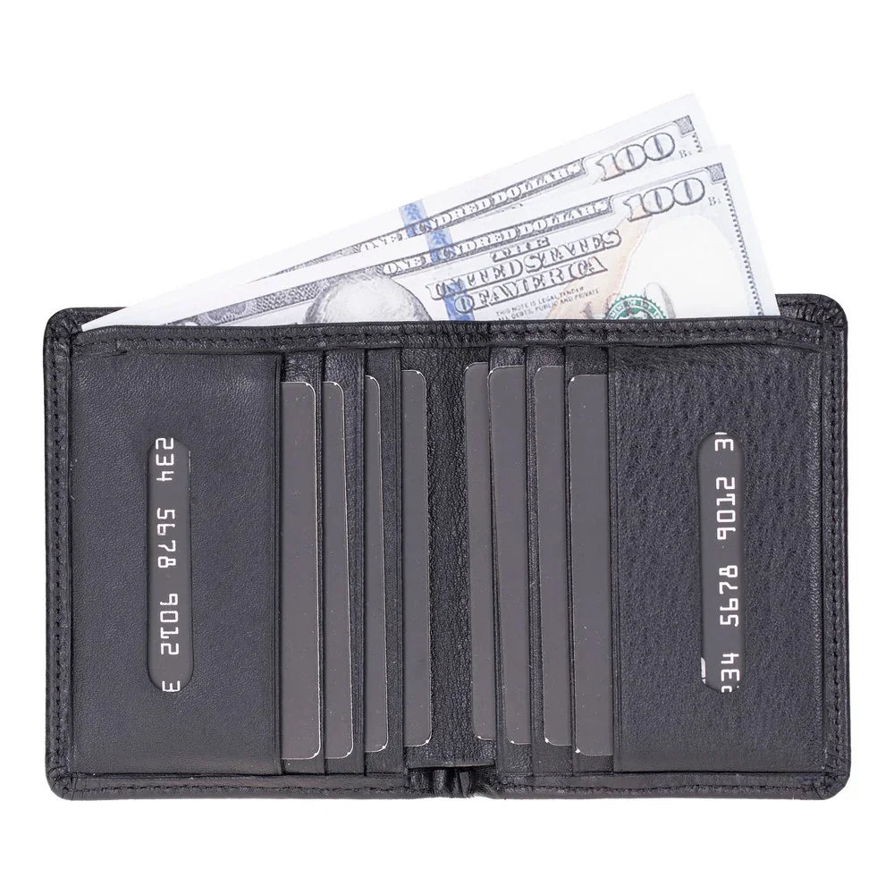 Lorvan Leather Men's Wallet Black Bouletta