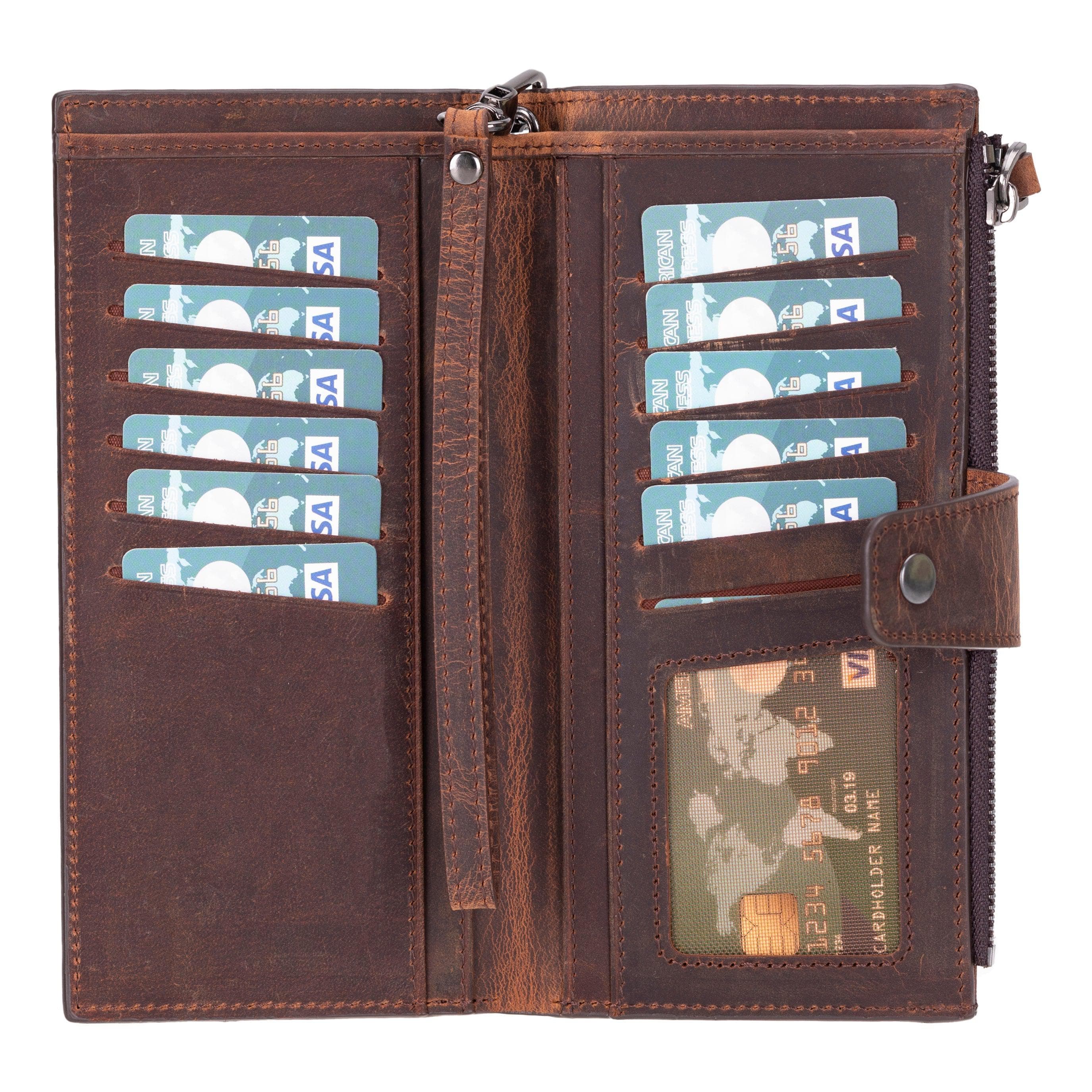 Lozan Hanger Leather Wallet Saddle Brown Bouletta
