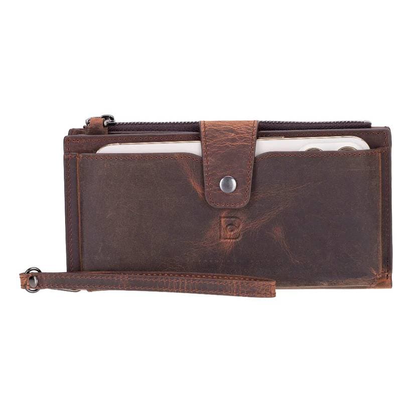Lozan Hanger Leather Wallet Saddle Brown Bouletta