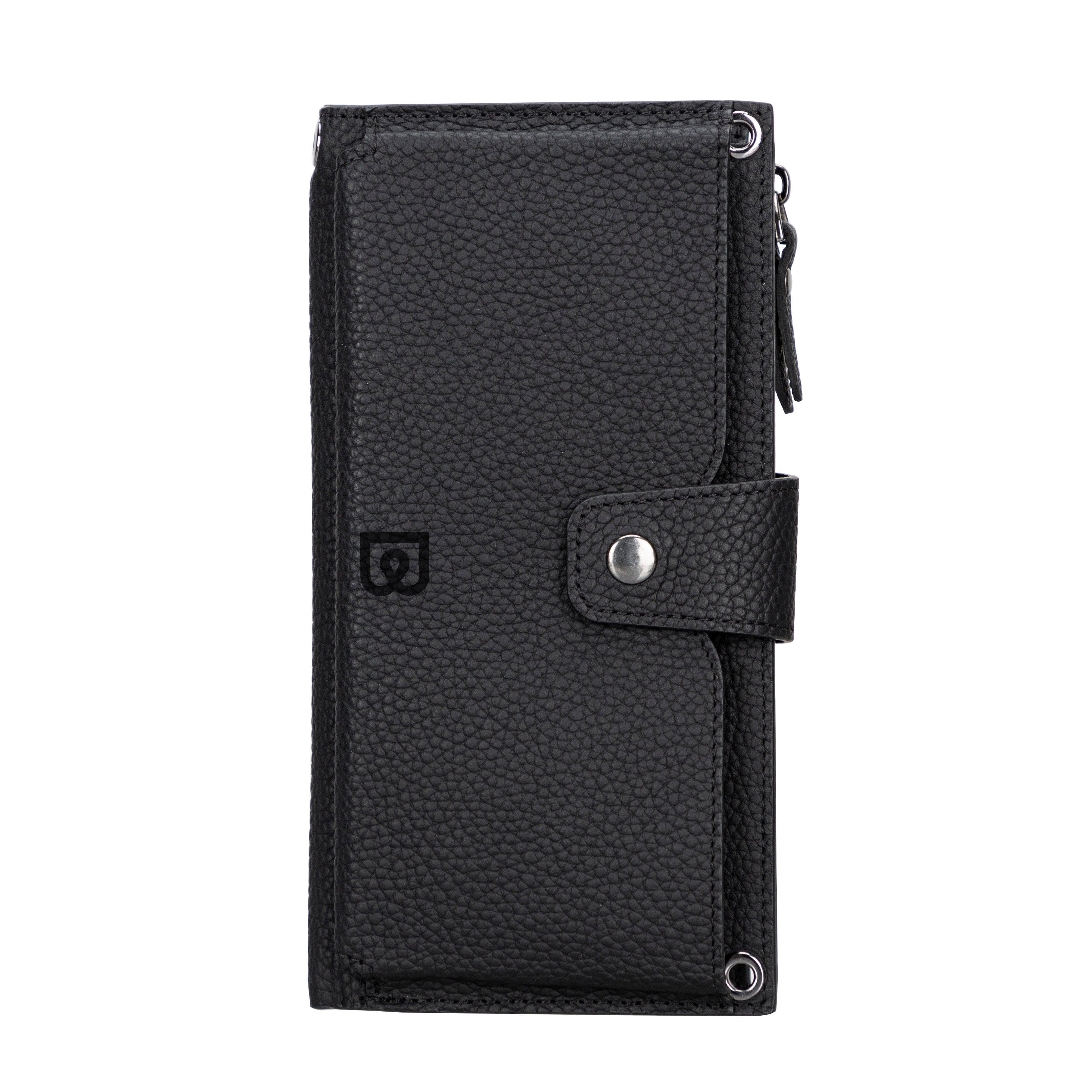 Lozan Leather Strap Wallet Black Bouletta