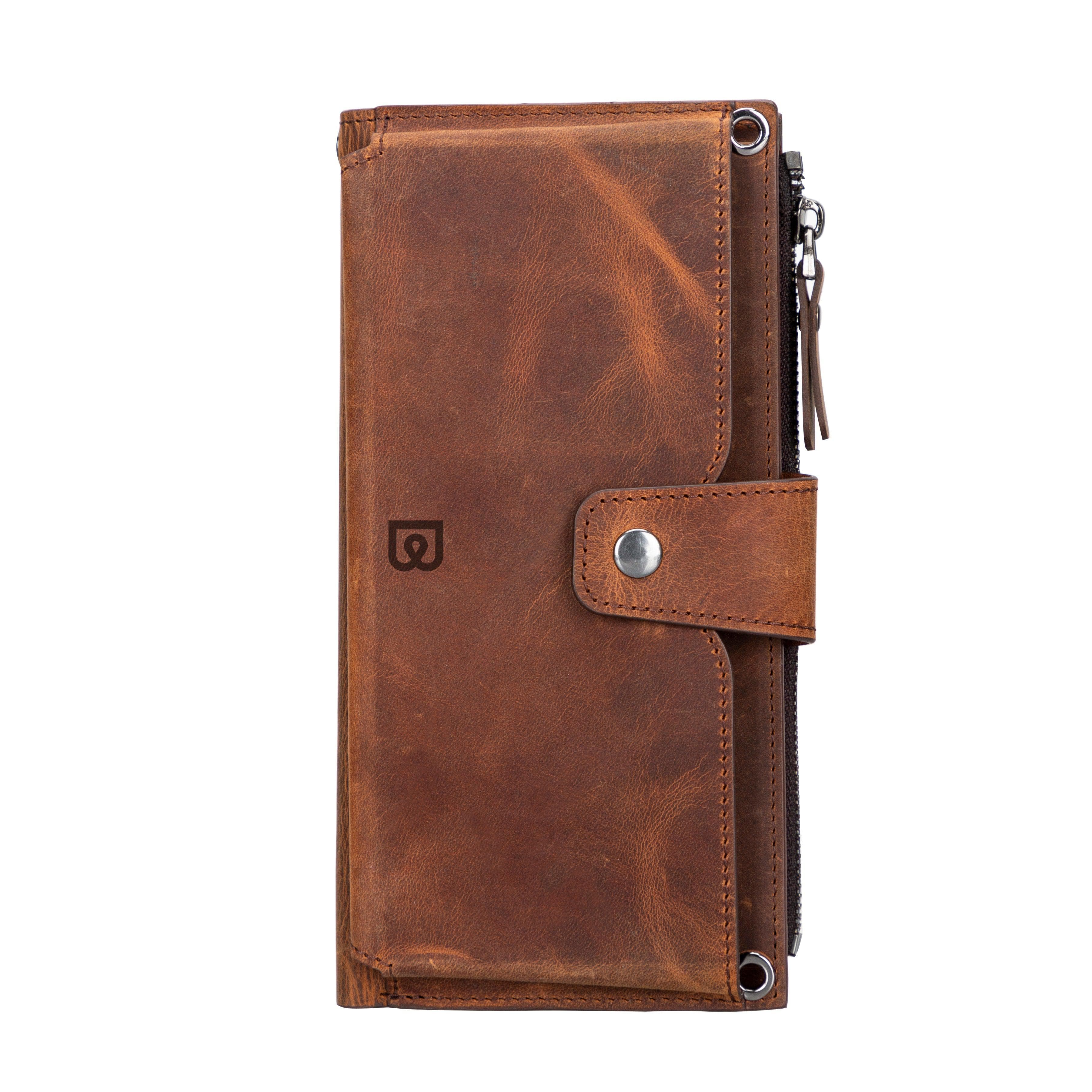 Lozan Leather Strap Wallet Brown Bouletta