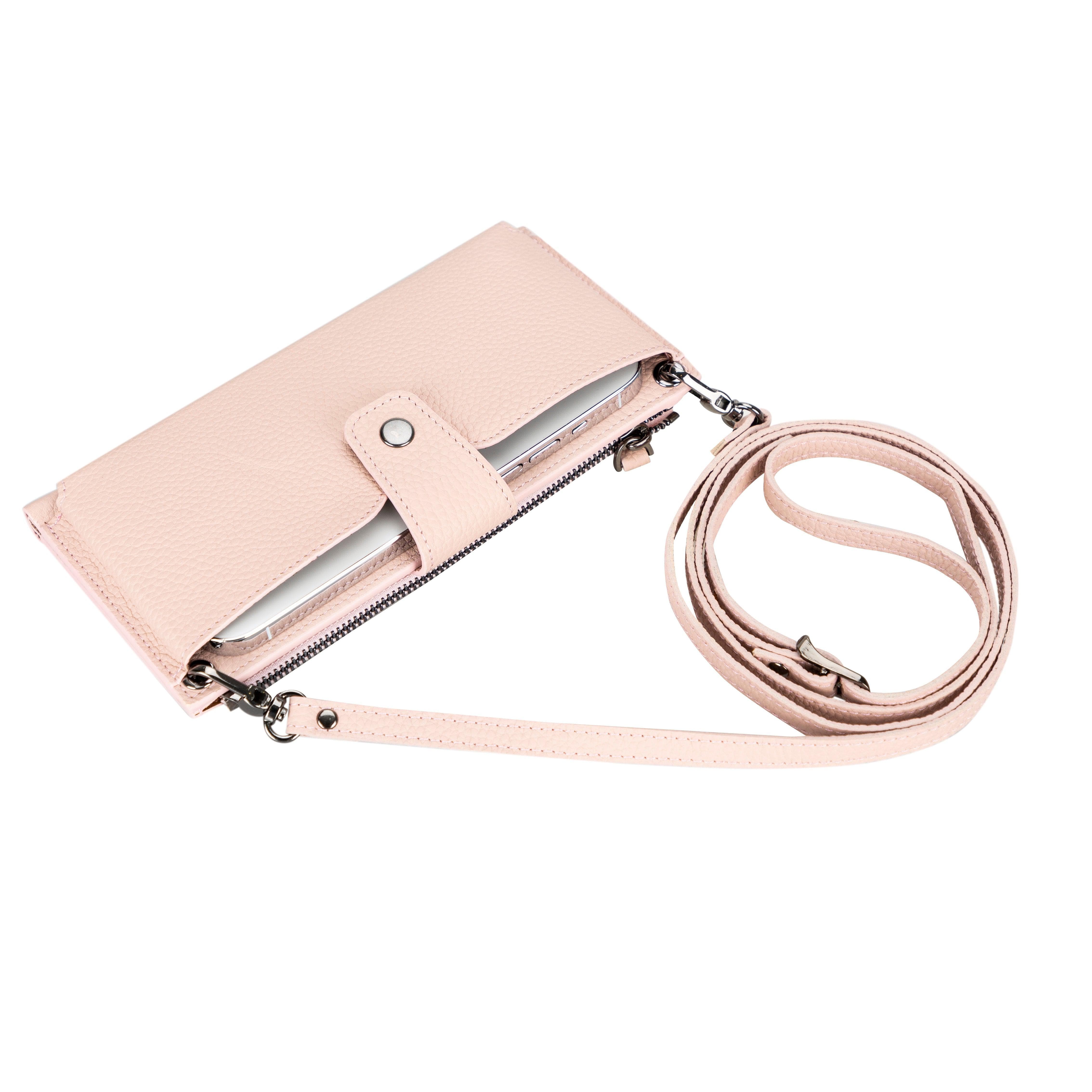 Lozan Strap Leather Wallet Salmon Bouletta