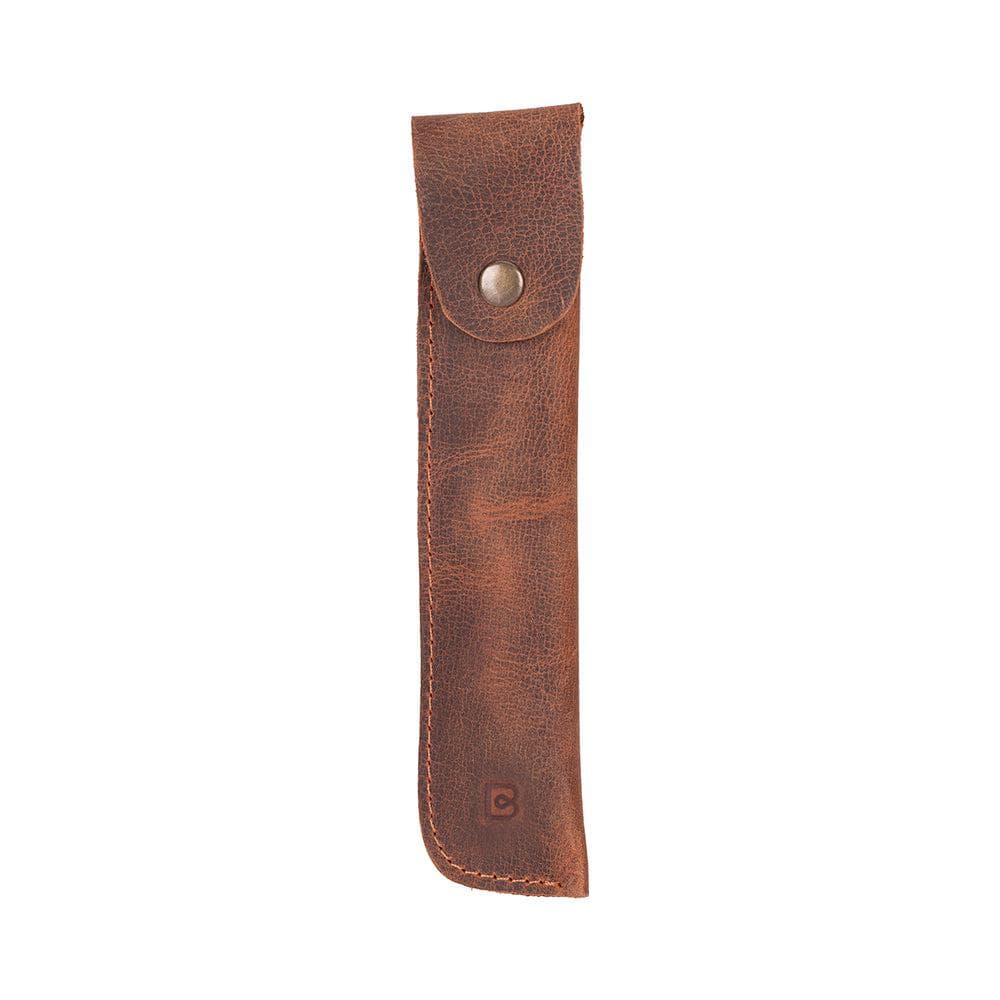 Lumevia Leather Pen Pouch Saddle Brown Bouletta