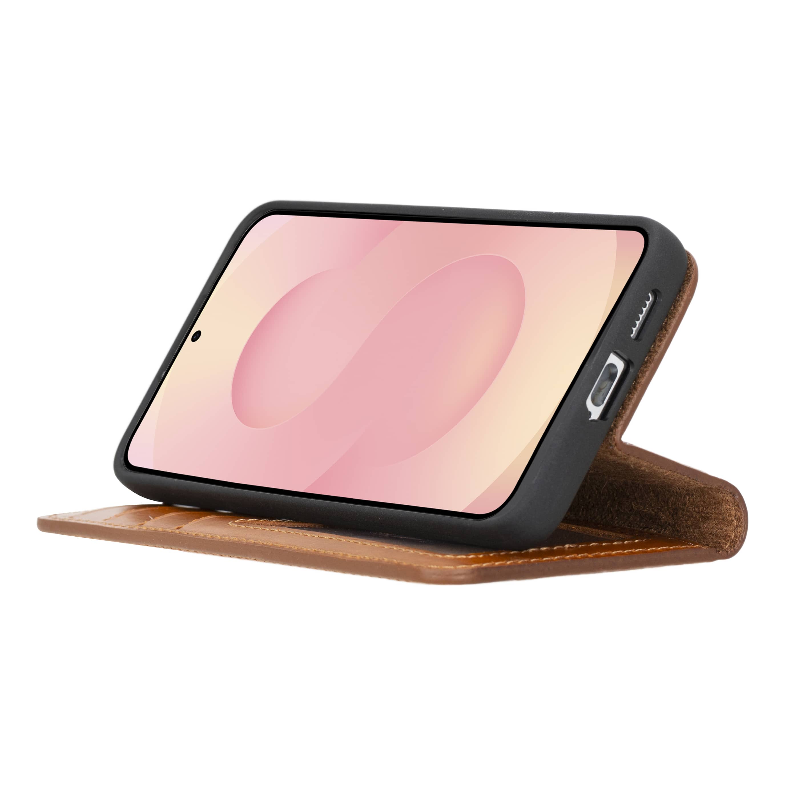Luxury Handmade Genuine Leather Phone Case for Samsung Galaxy S25 Plus – Magnetic & Detachable, Unisex Bouletta