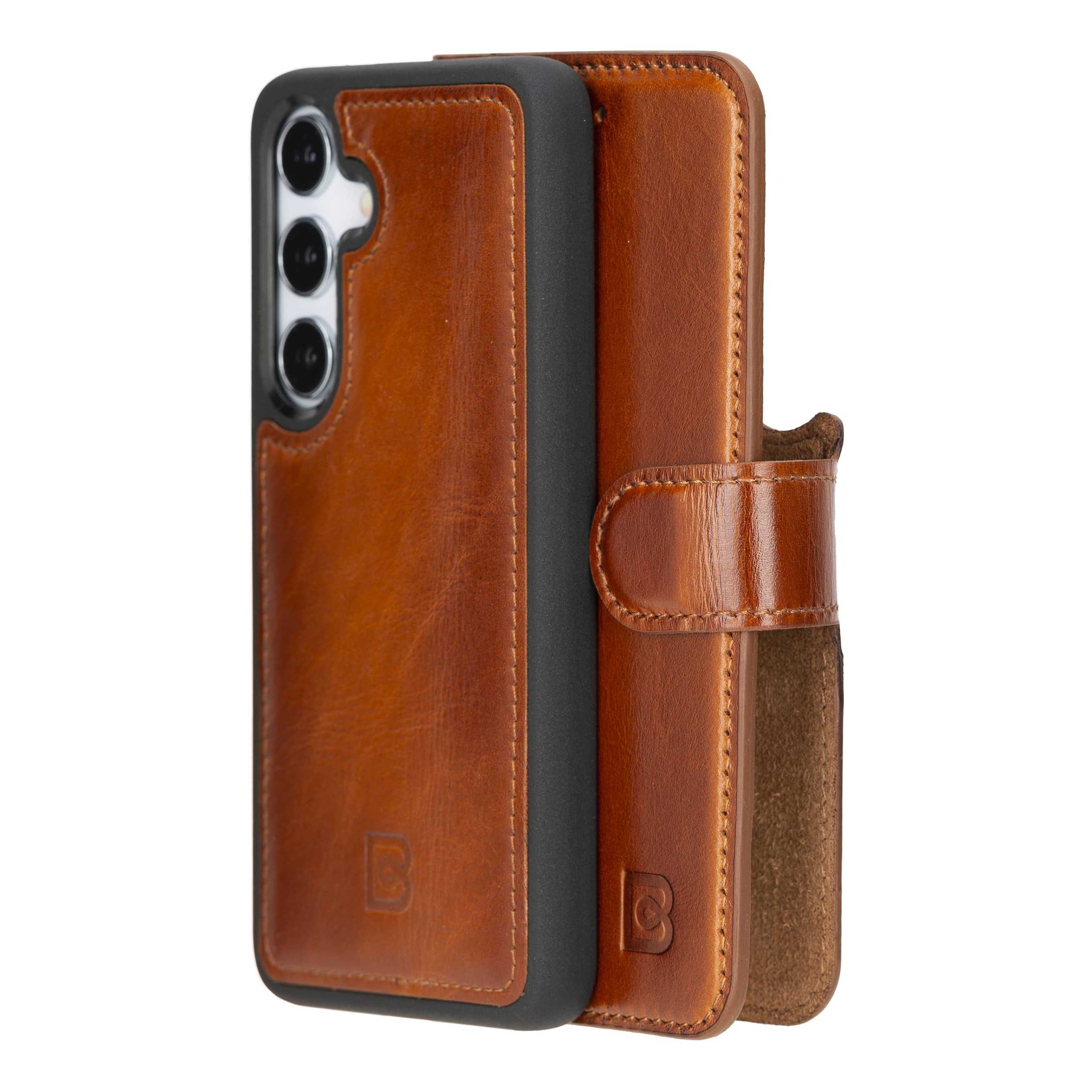 Luxury Handmade Genuine Leather Phone Case for Samsung Galaxy S25 Plus – Magnetic & Detachable, Unisex Bouletta