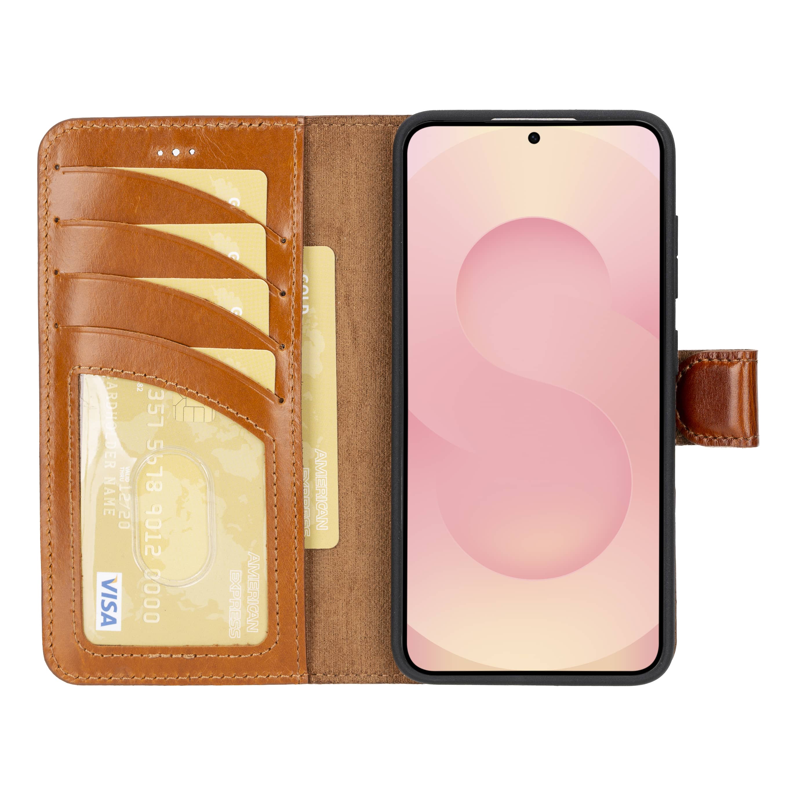 Luxury Handmade Genuine Leather Phone Case for Samsung Galaxy S25 Plus – Magnetic & Detachable, Unisex Bouletta