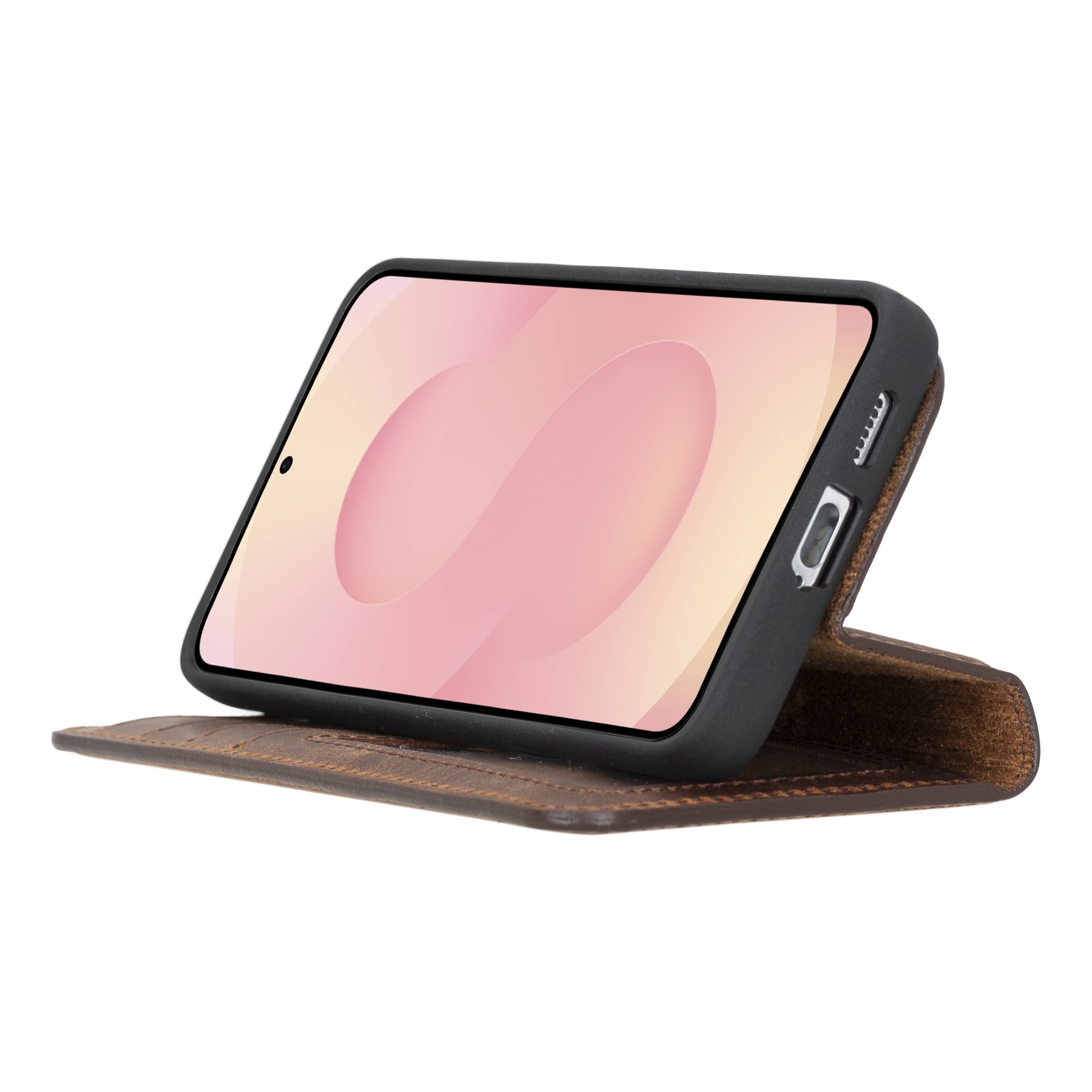 Luxury Handmade Genuine Leather Phone Case for Samsung Galaxy S25 Plus – Magnetic & Detachable, Unisex Bouletta