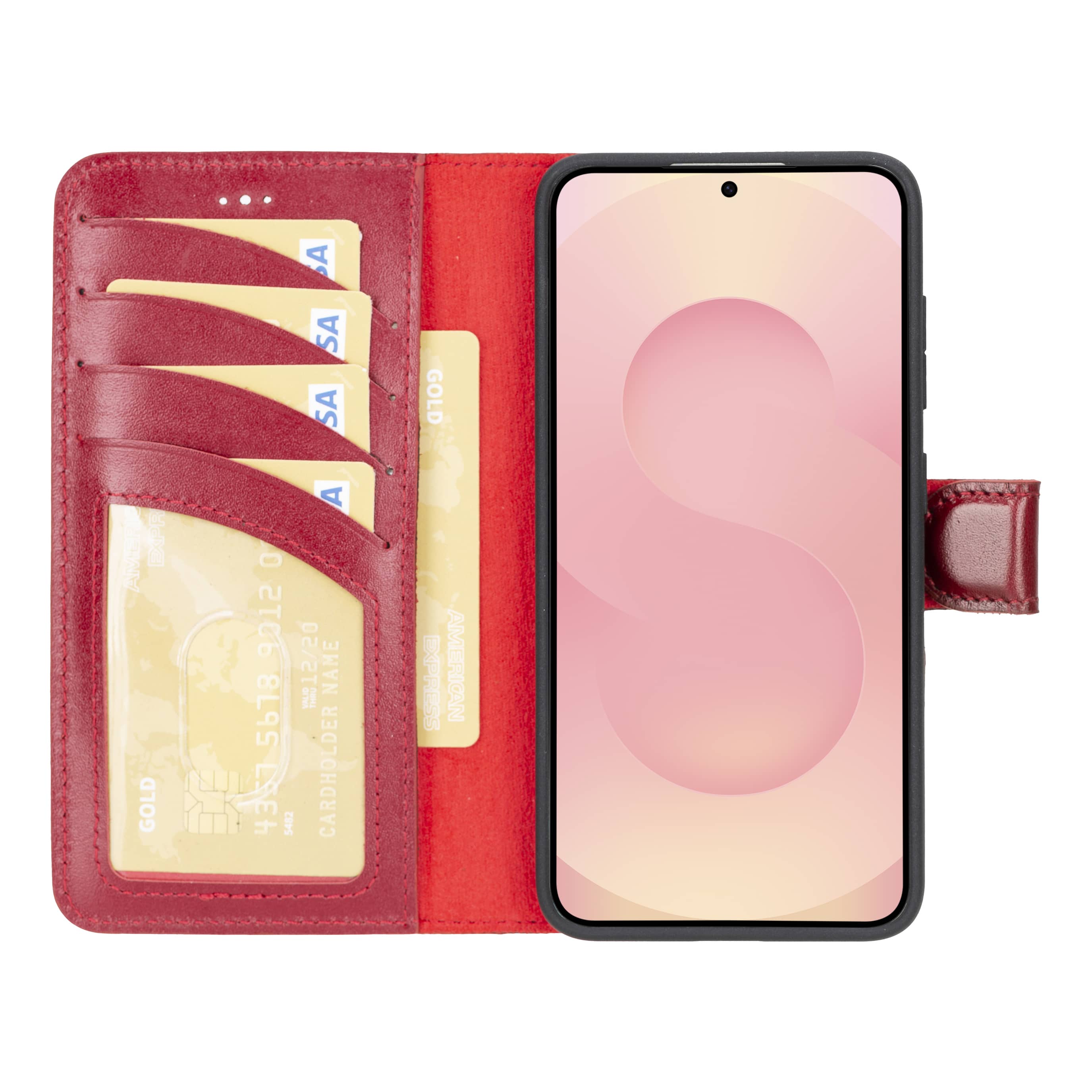 Luxury Handmade Genuine Leather Phone Case for Samsung Galaxy S25 Plus – Magnetic & Detachable, Unisex Bouletta