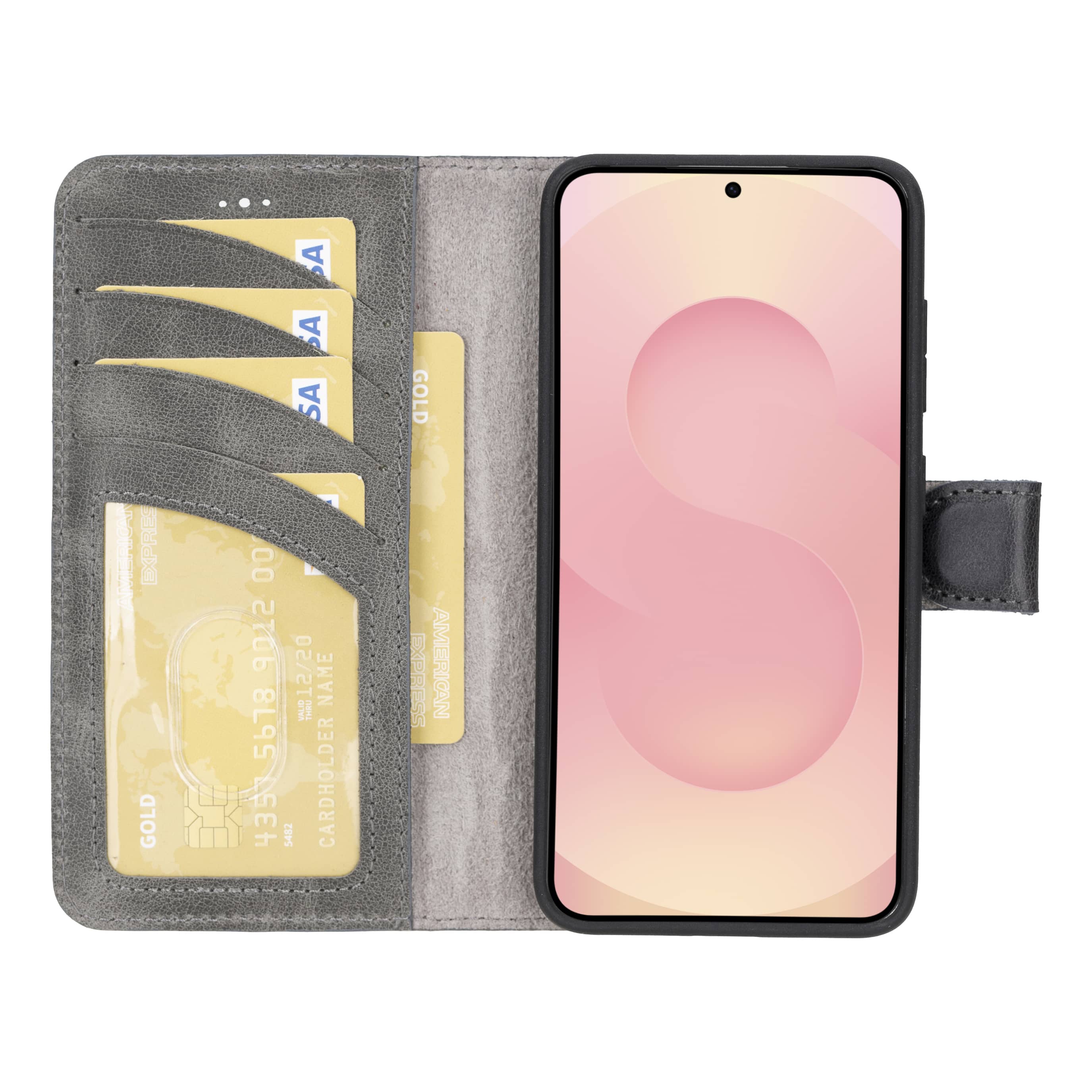 Luxury Handmade Genuine Leather Phone Case for Samsung Galaxy S25 Plus – Magnetic & Detachable, Unisex Bouletta