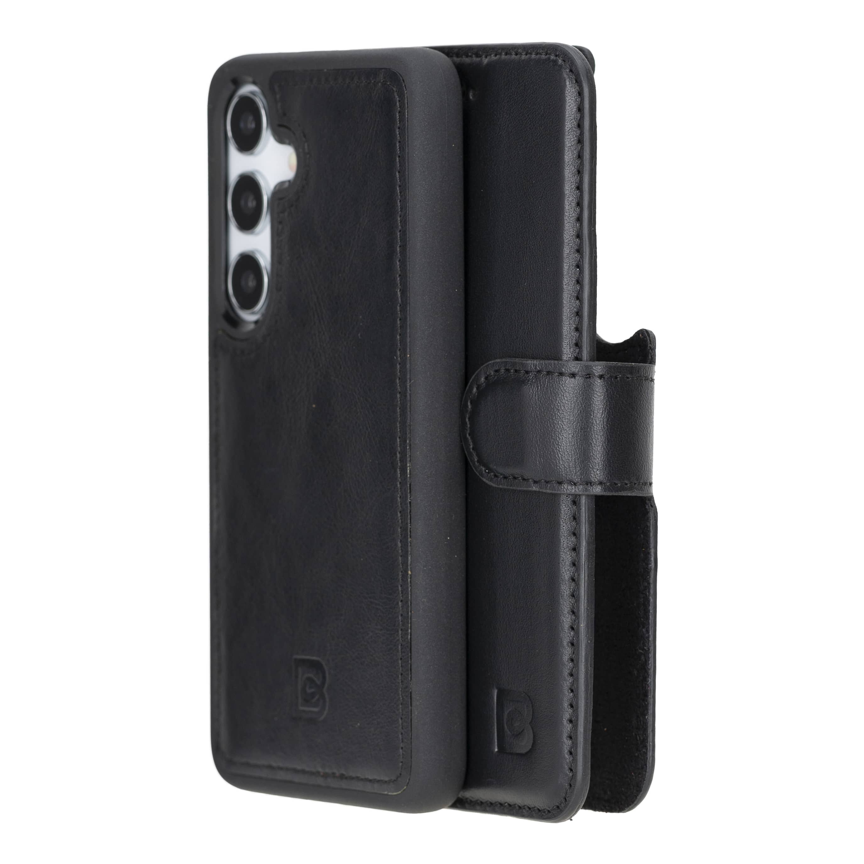 Luxury Handmade Genuine Leather Phone Case for Samsung Galaxy S25 Plus – Magnetic & Detachable, Unisex Bouletta