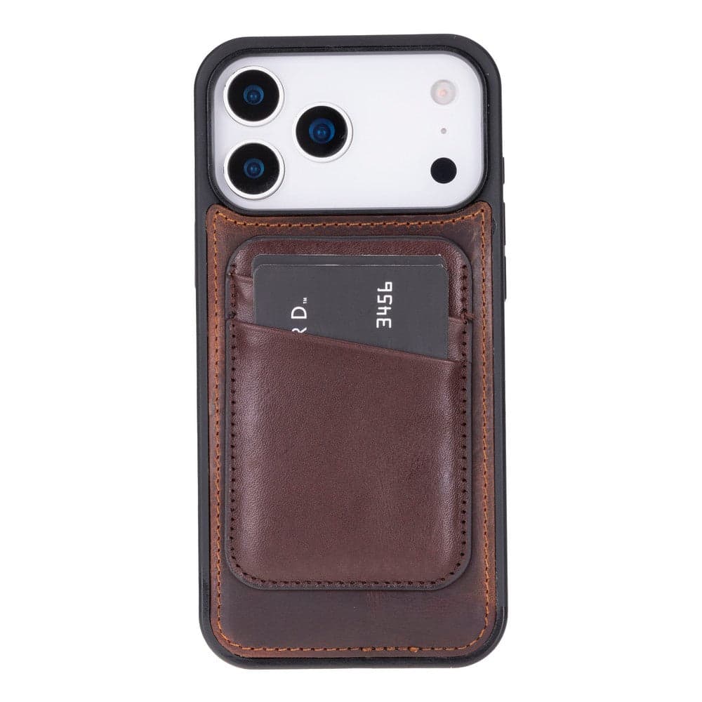 Maggy Fit CC Leather Magnetic Card Holder Espresso Brown Bouletta