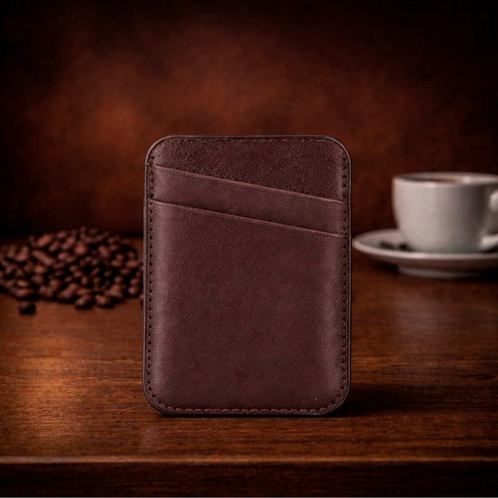 Maggy Fit CC Leather Magnetic Card Holder Espresso Brown Bouletta