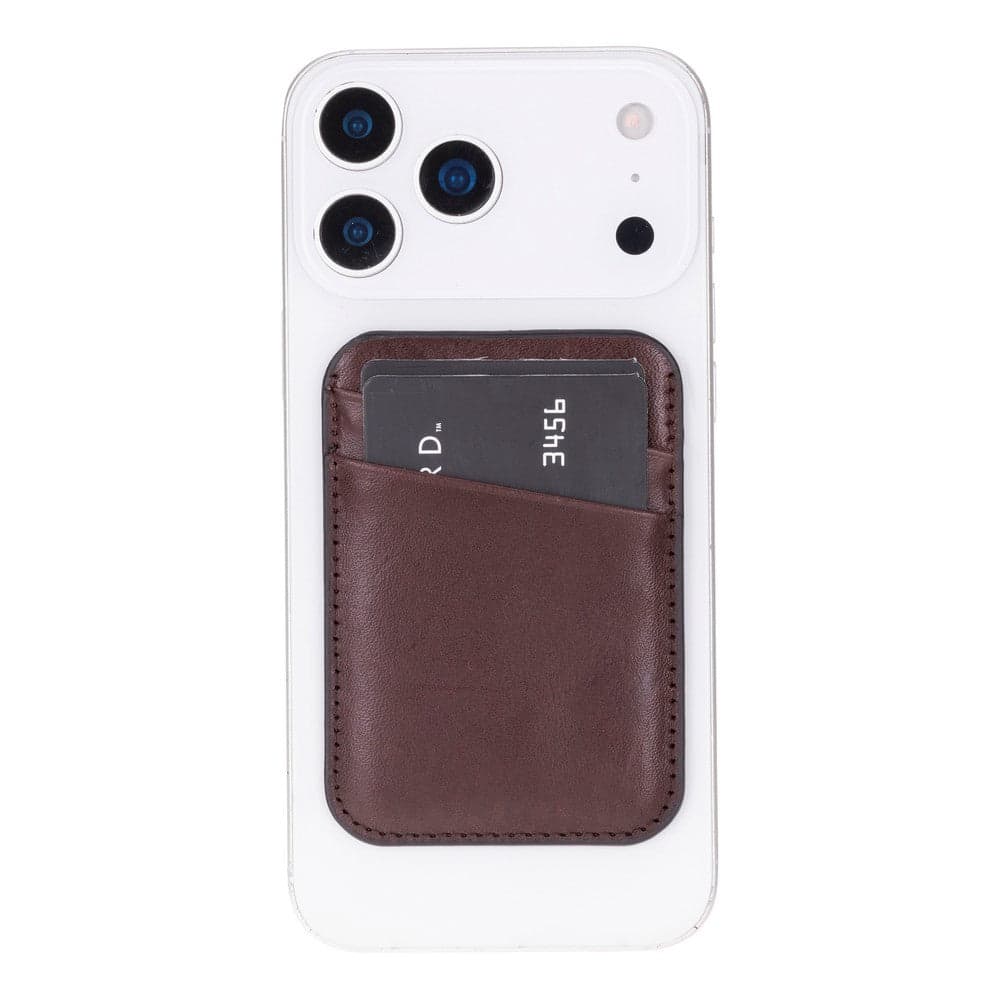 Maggy Fit CC Leather Magnetic Card Holder Espresso Brown Bouletta