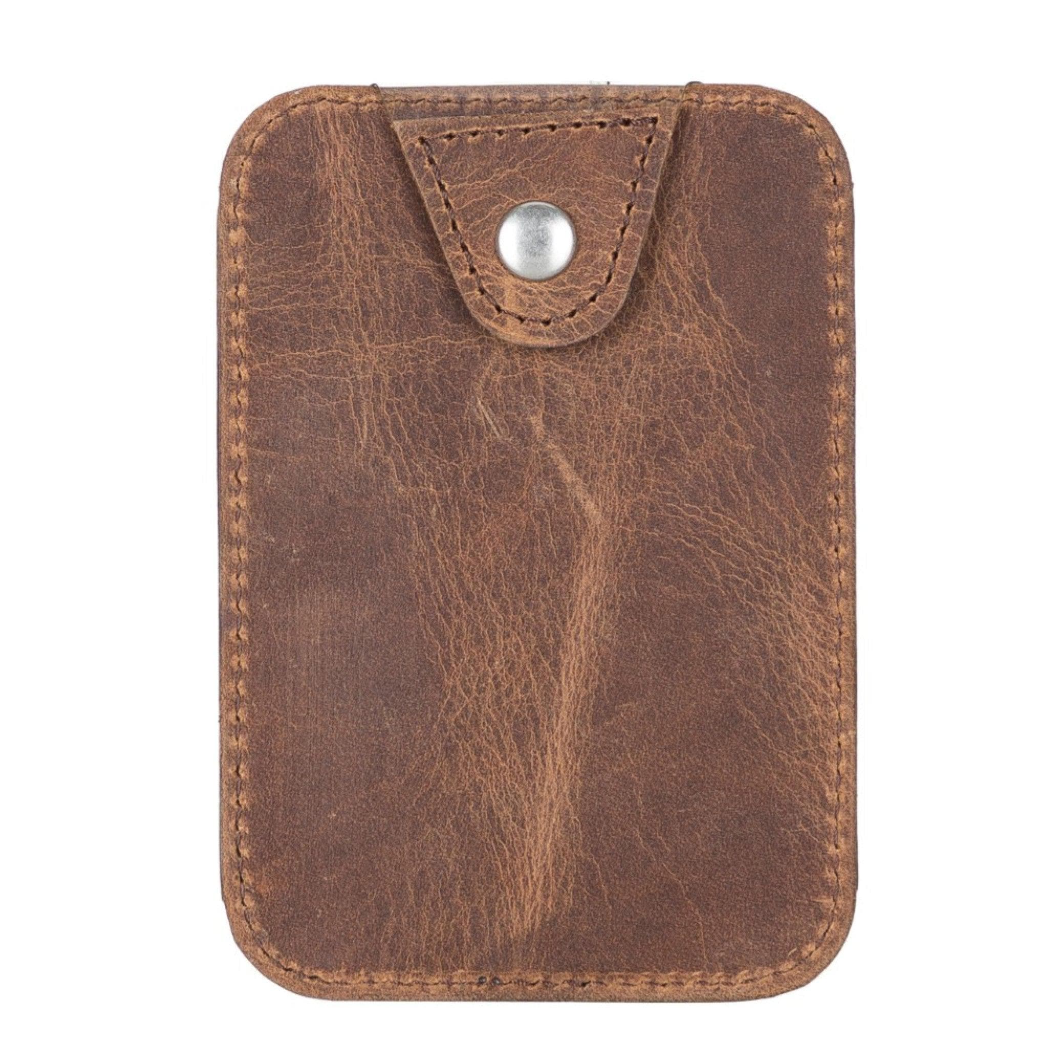 Maggy Magic Genuine Leather Card Holder Antic Brown Bouletta