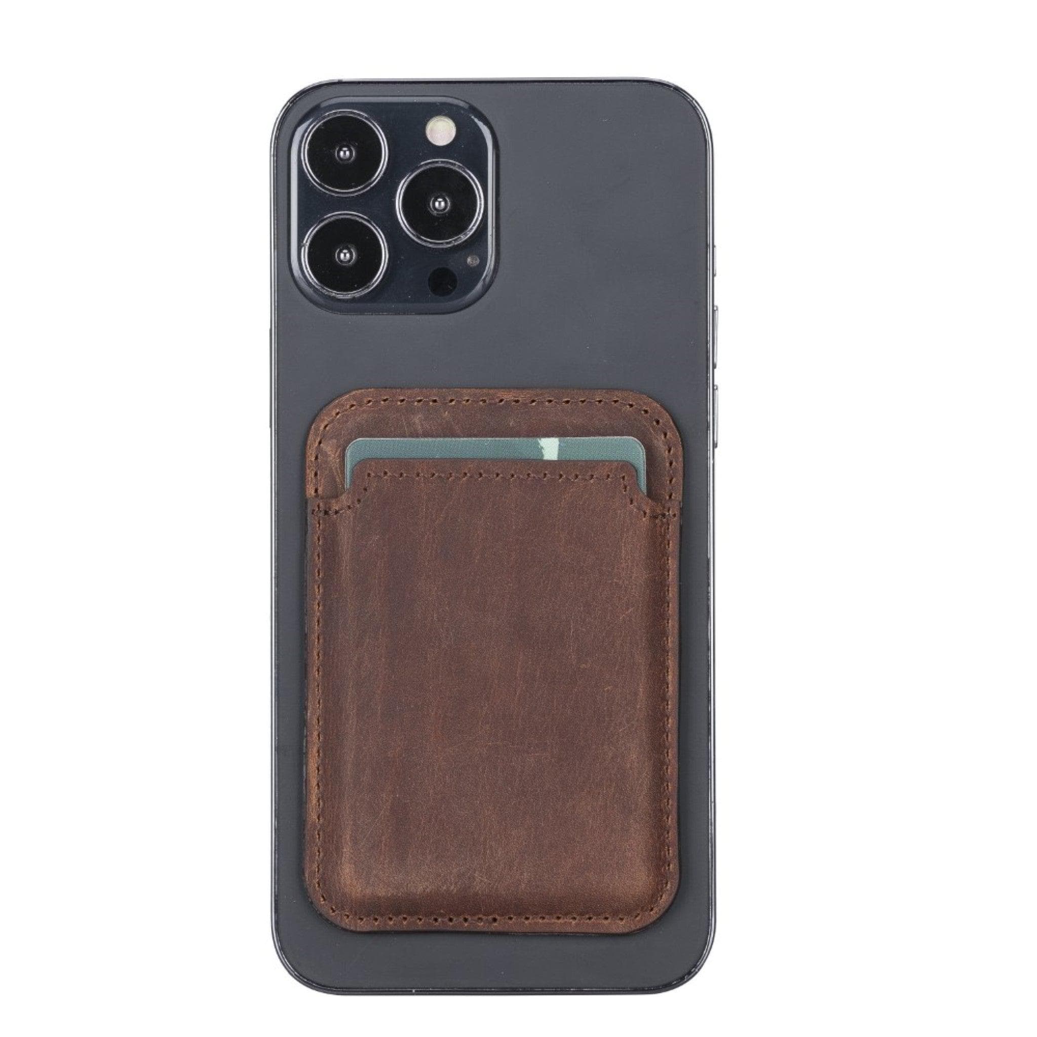 Maggy Magnetic Detachable Leather Card Holder for Back Covers