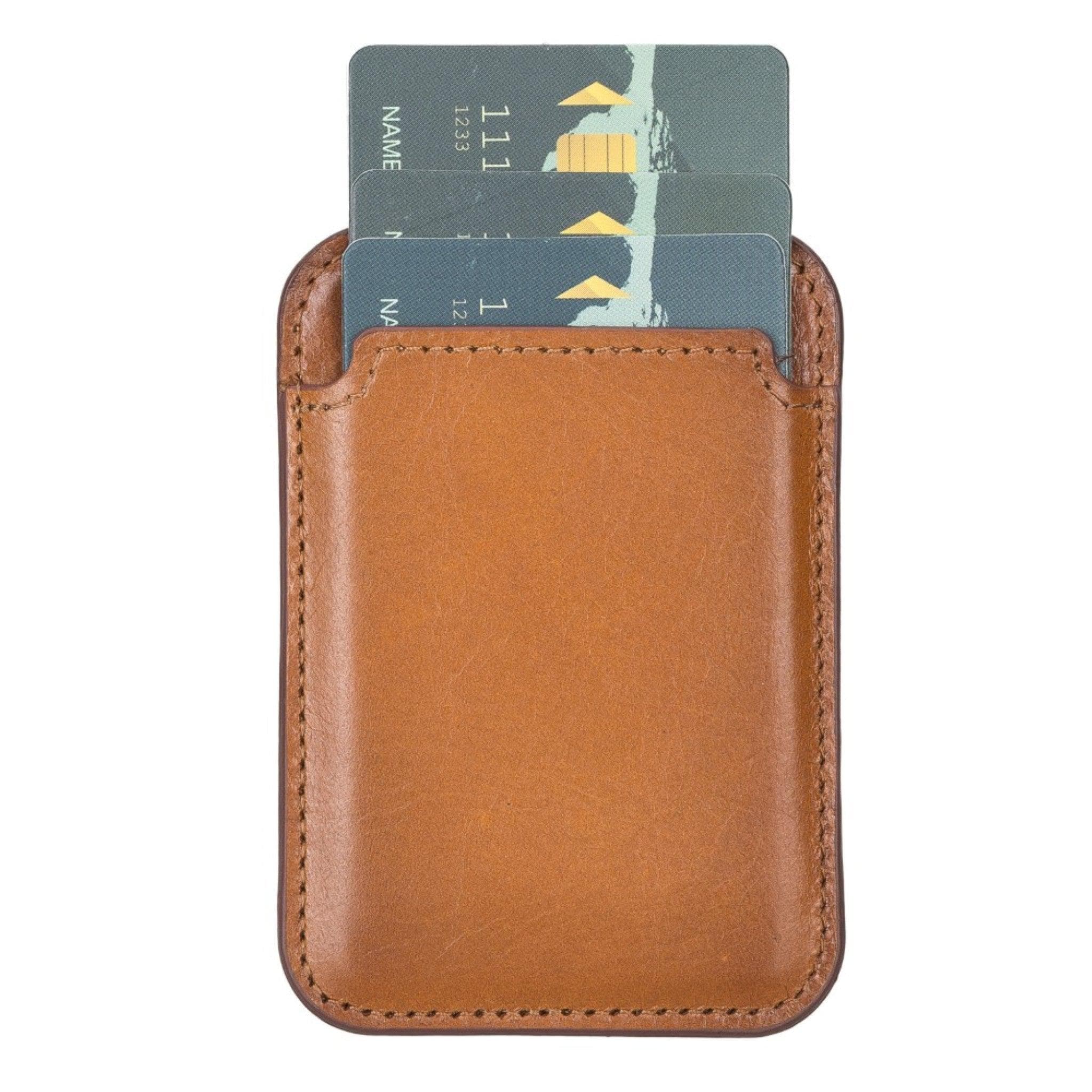 Maggy Magnetic Detachable Leather Card Holder for Back Covers