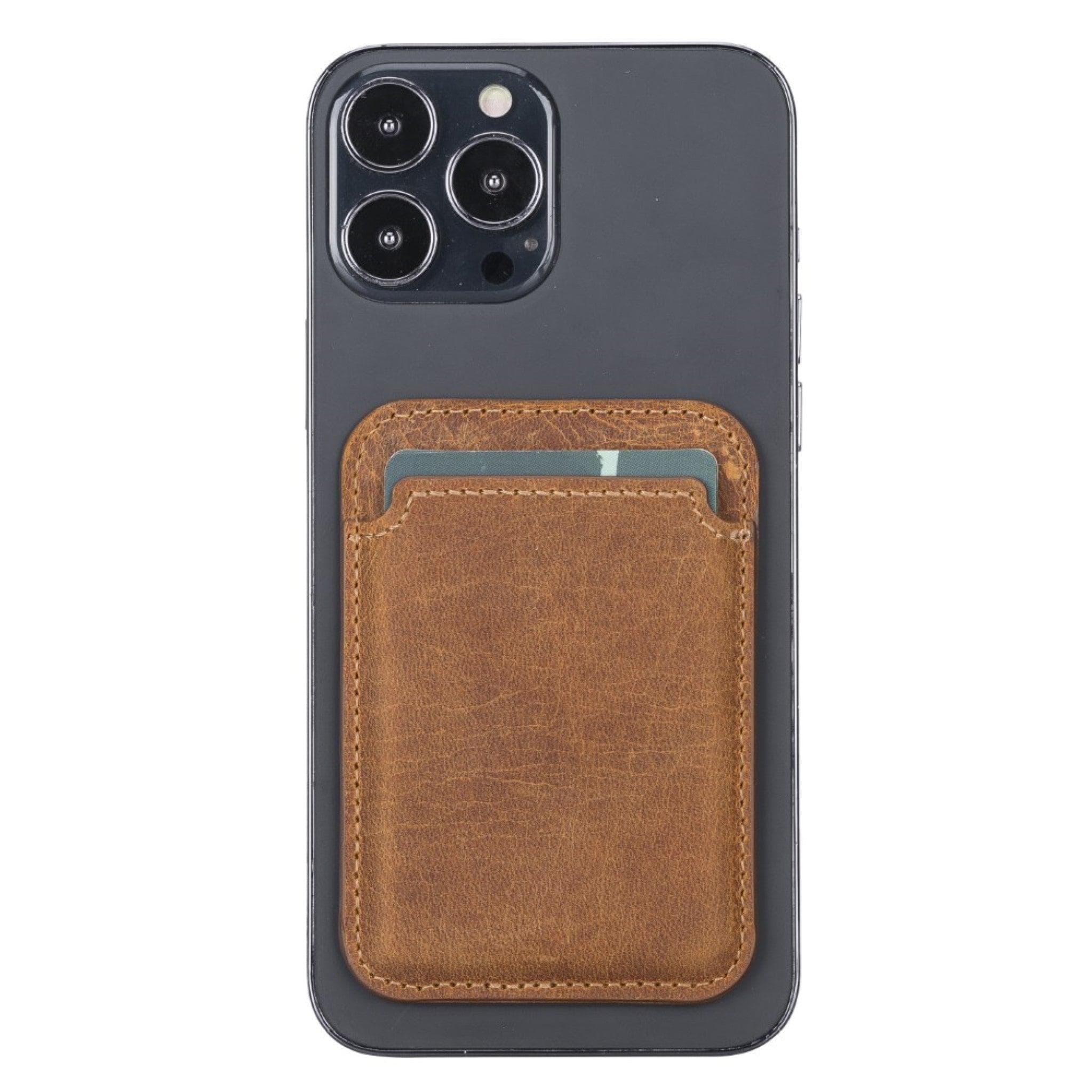 Maggy Magnetic Detachable Leather Card Holder for Back Covers