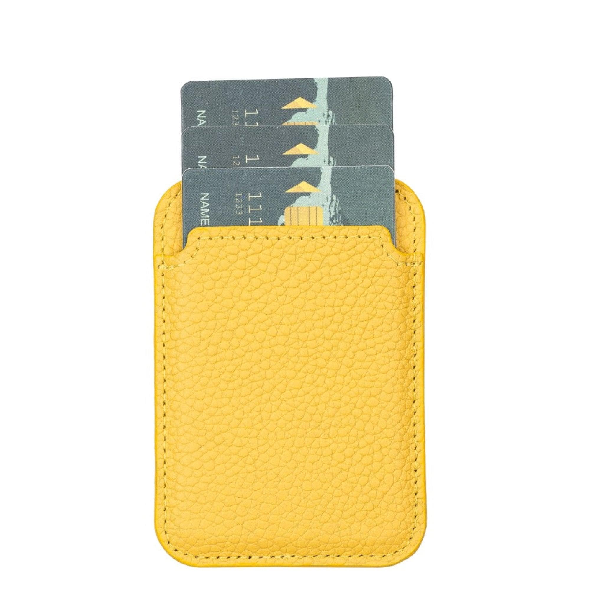 Maggy Magnetic Detachable Leather Card Holder for Back Covers