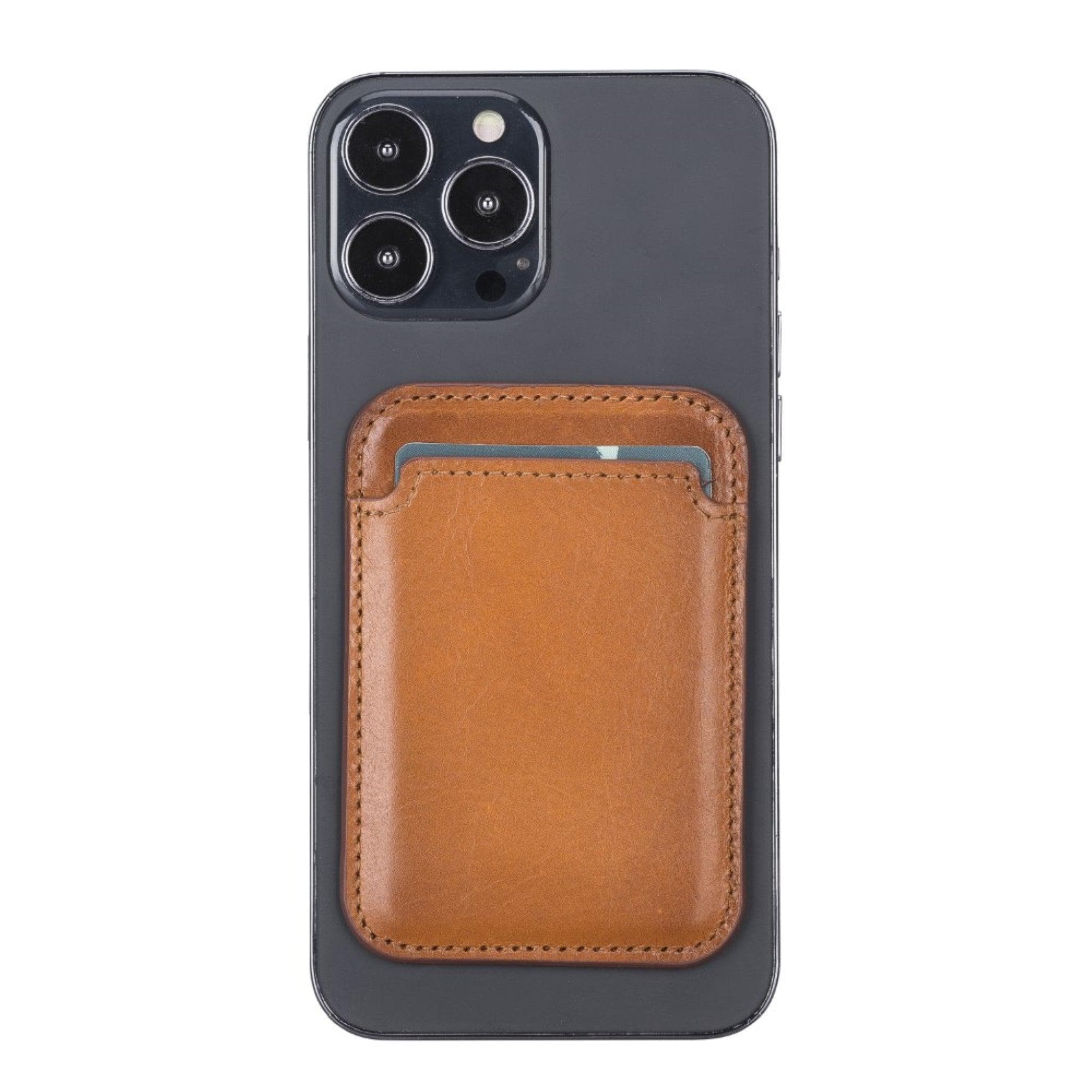 Maggy Magnetic Detachable Leather Card Holder for Back Covers