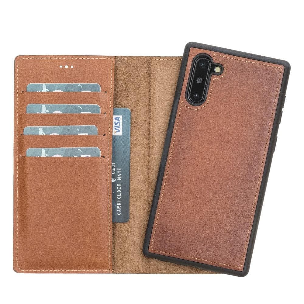 Magic Galaxy Note 10 Series Detachable Genuine Leather Case / MW Note 10 / Burnished Rustic Tan Bouletta