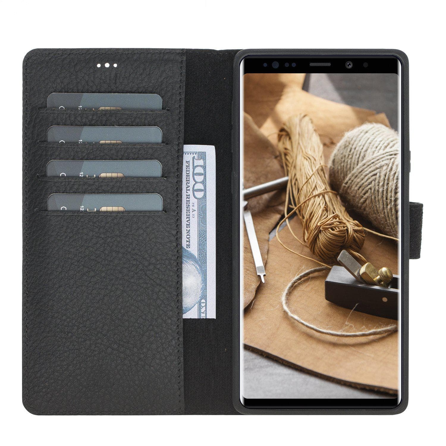 Magic Galaxy Note 9 Series Detachable Genuine Leather Wallet Case - MW Bouletta