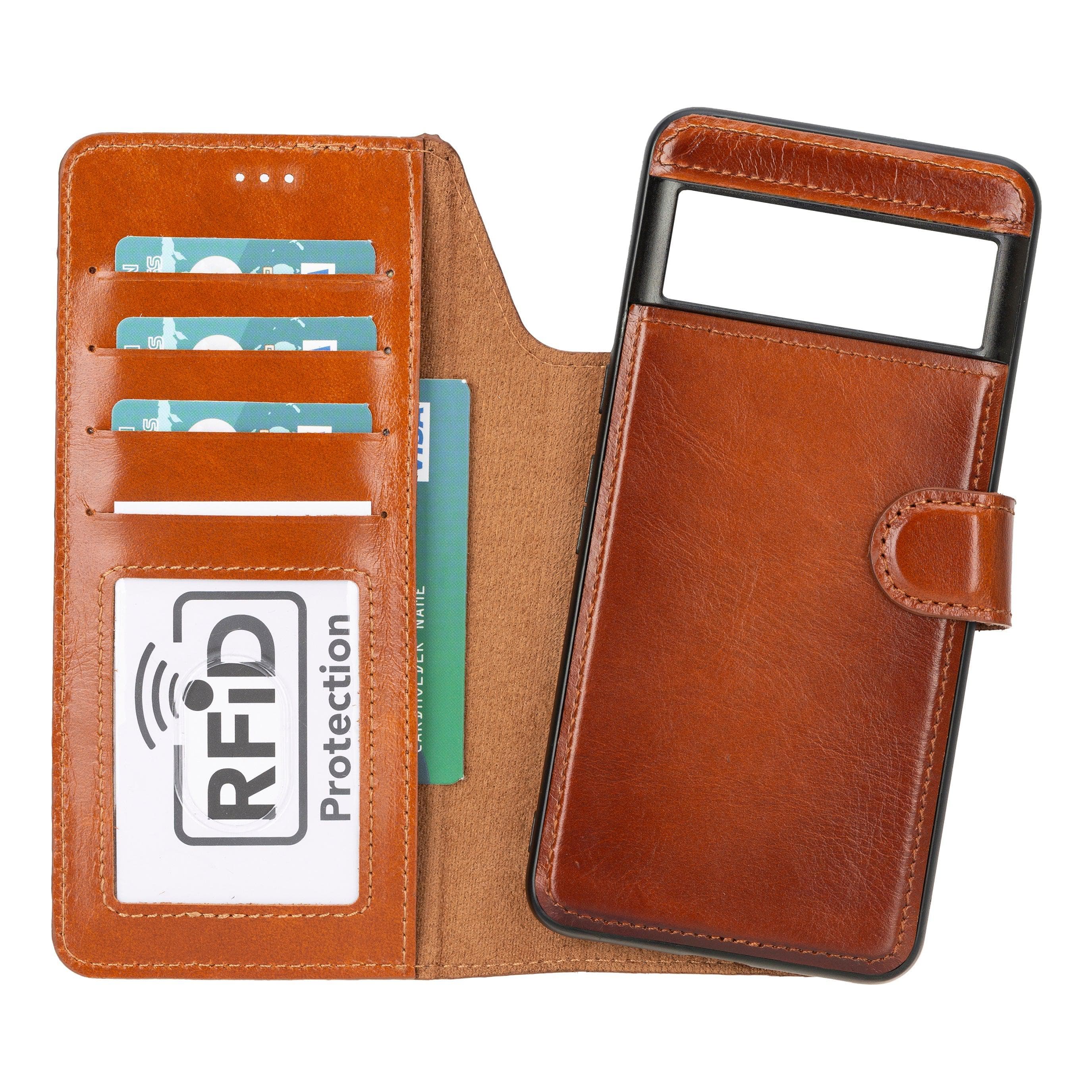 Magic Google Pixel 10 Pro XL Detachable Leather Wallet Case Tan Bouletta