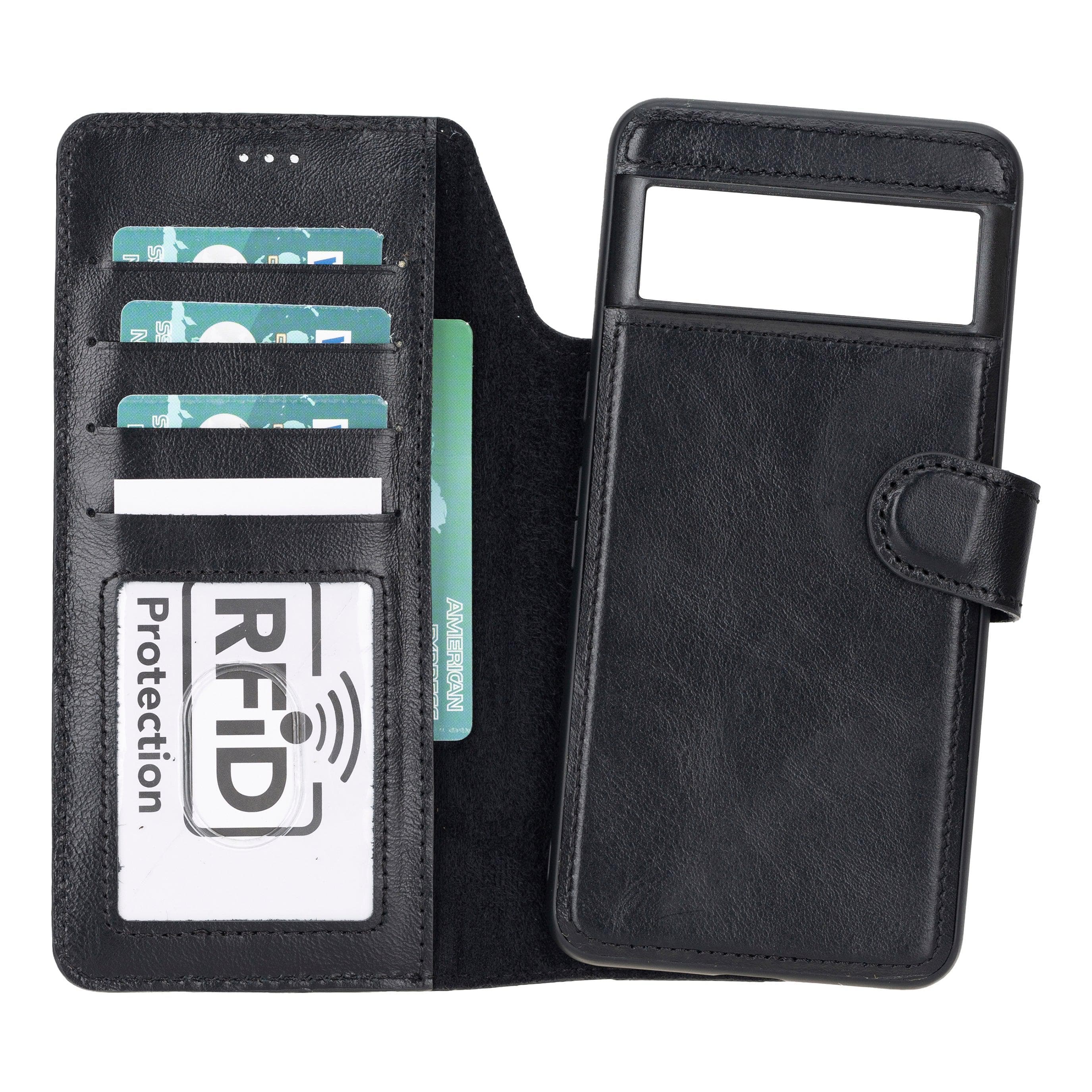 Magic Google Pixel 10 Pro XL Detachable Leather Wallet Case Black Bouletta