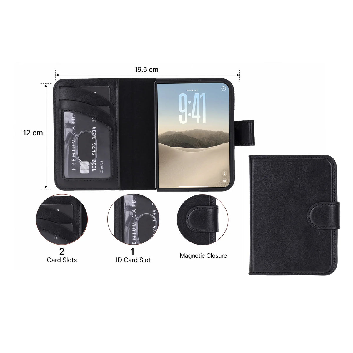Magic I Phone Duo Leather Detachable Wallet Case Bouletta