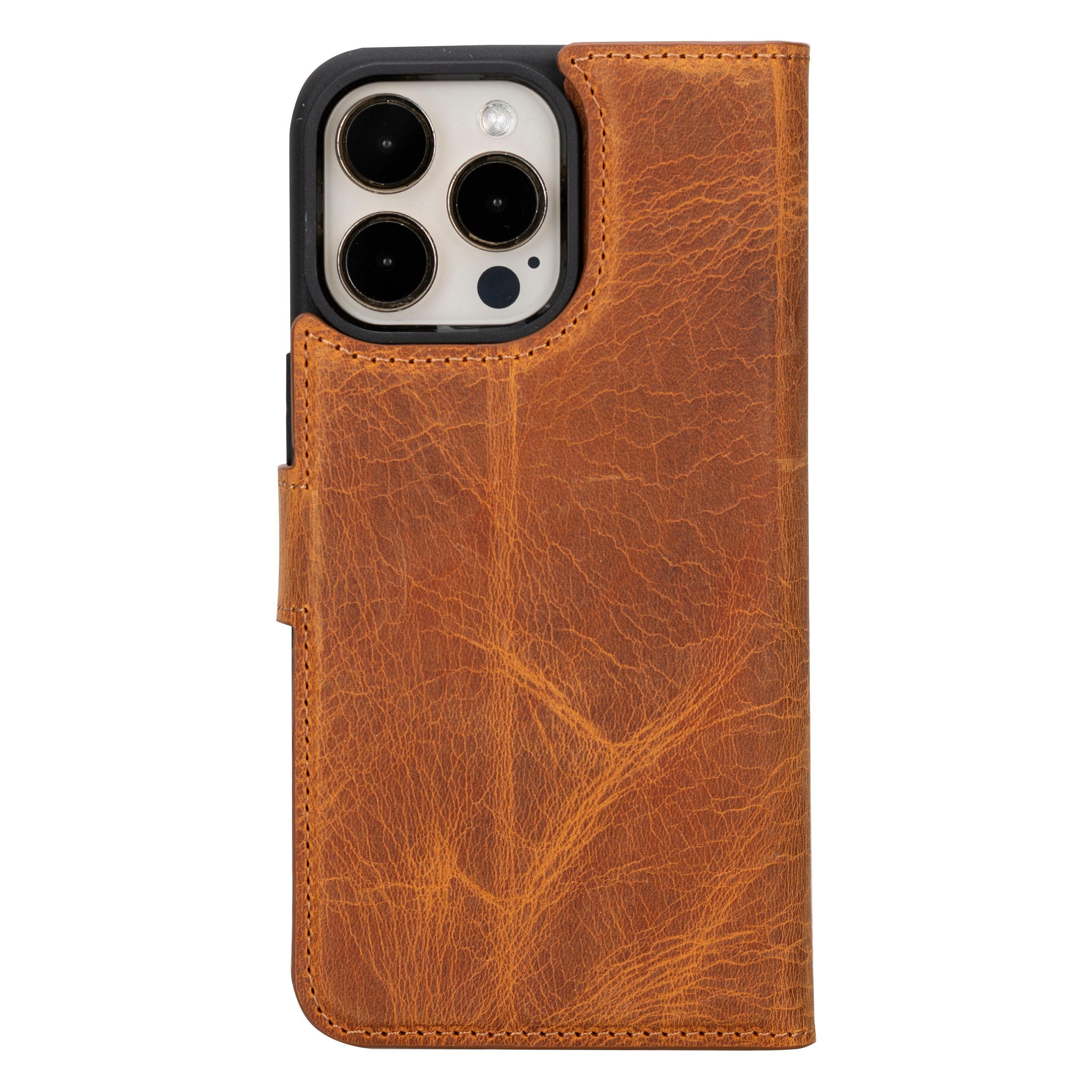 Magic iPhone 16 Pro Detachable Genuine Leather Case Bouletta