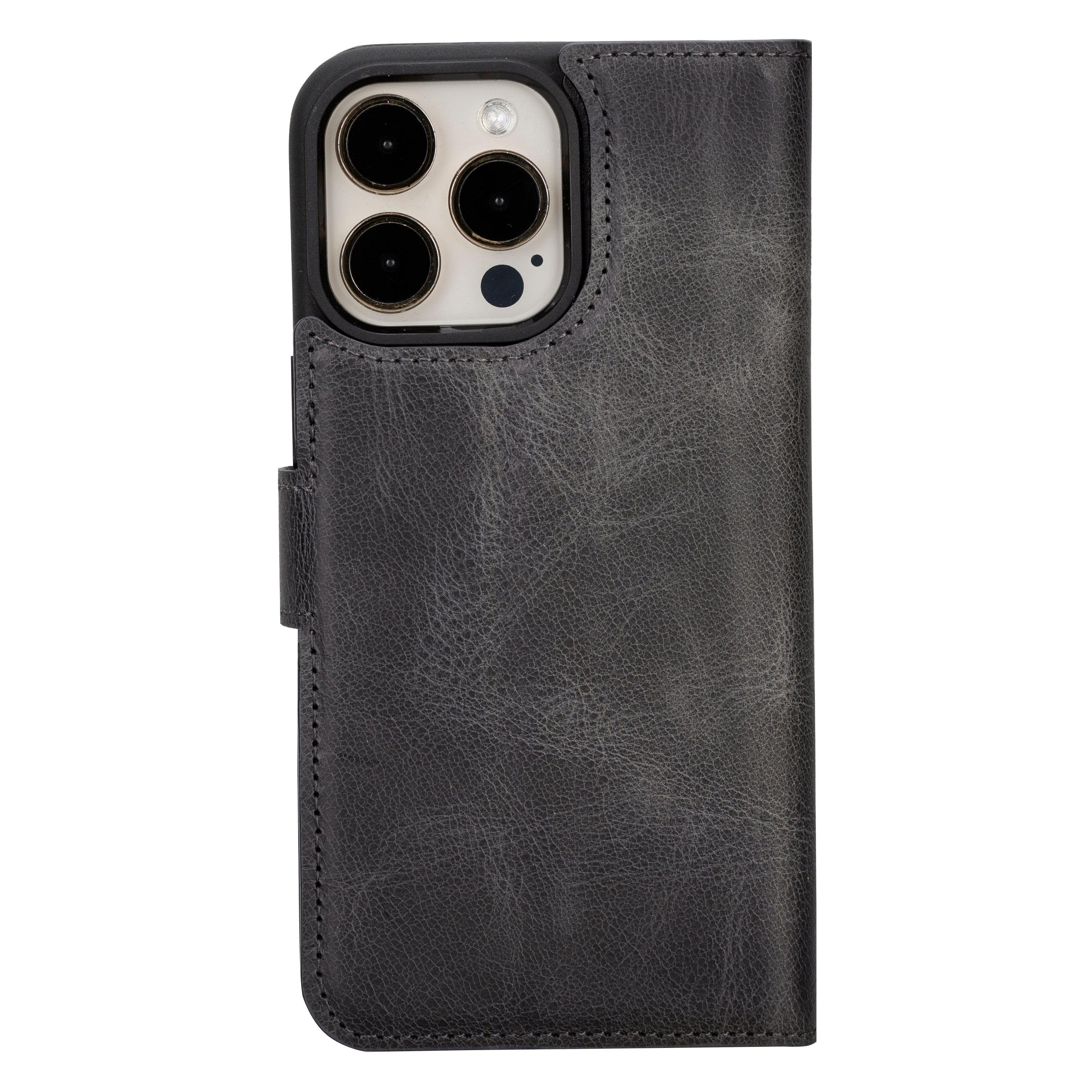 Magic iPhone 16 Pro Detachable Genuine Leather Case Bouletta