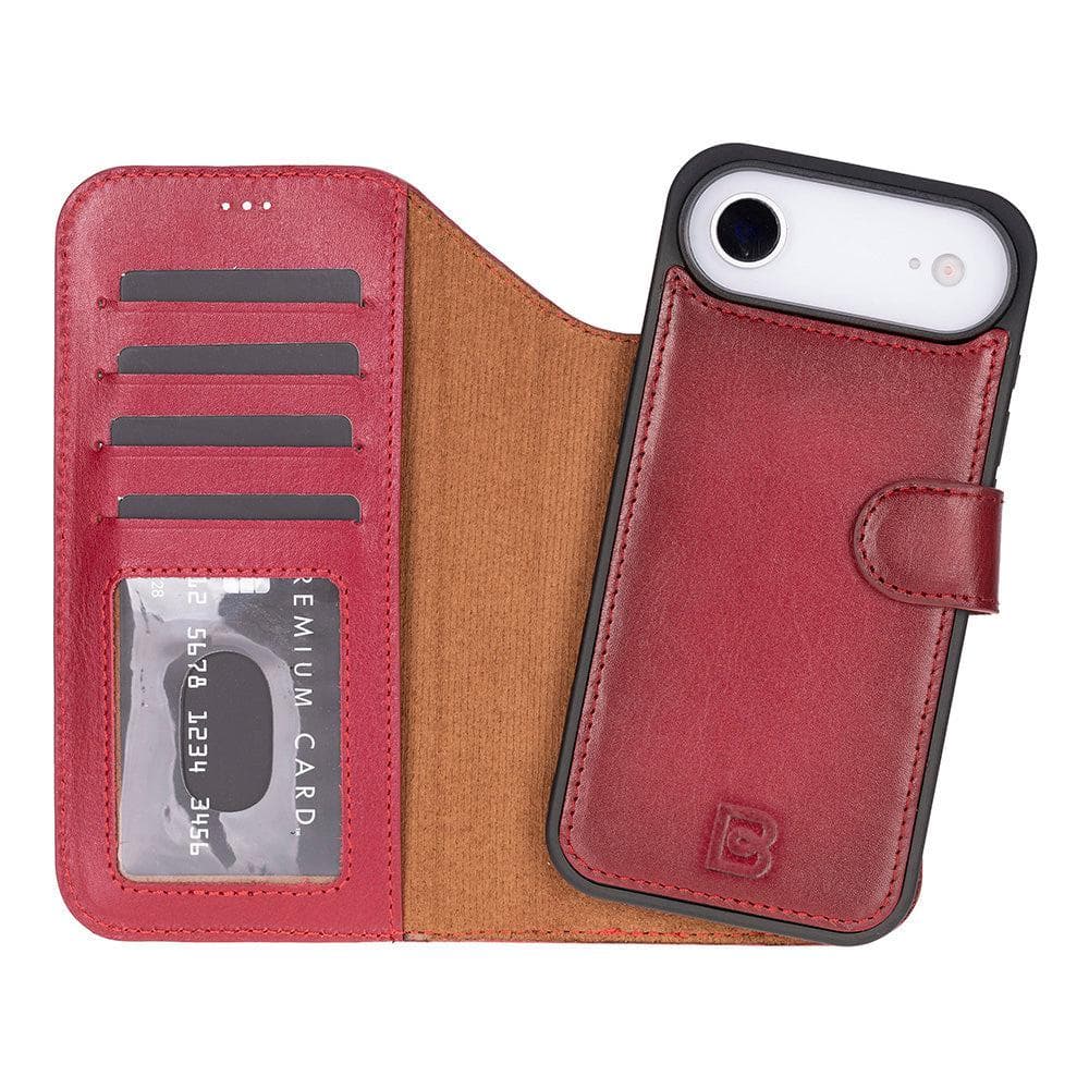Magic iPhone 17 Air Detachable Leather Wallet Case Red Bouletta
