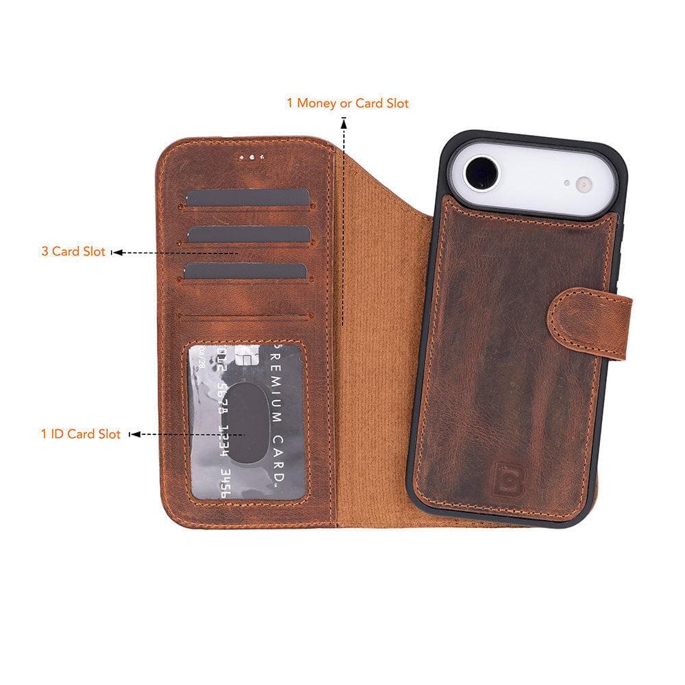 Magic iPhone 17 Air Detachable Leather Wallet Case Bouletta