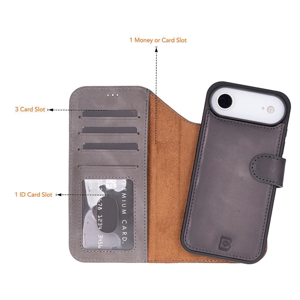 Magic iPhone 17 Air Detachable Leather Wallet Case Bouletta