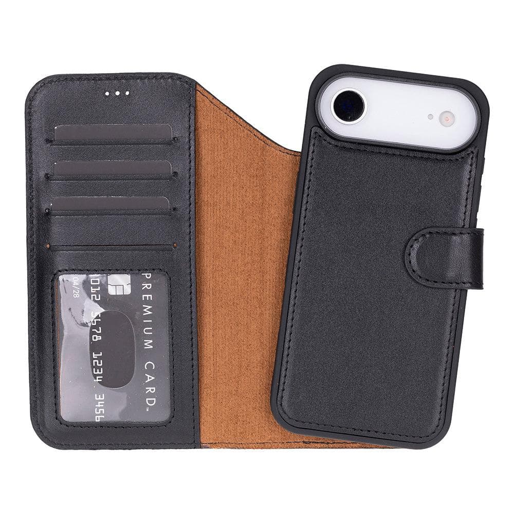 Magic iPhone 17 Air Leather Detachable Wallet Case Black Bouletta