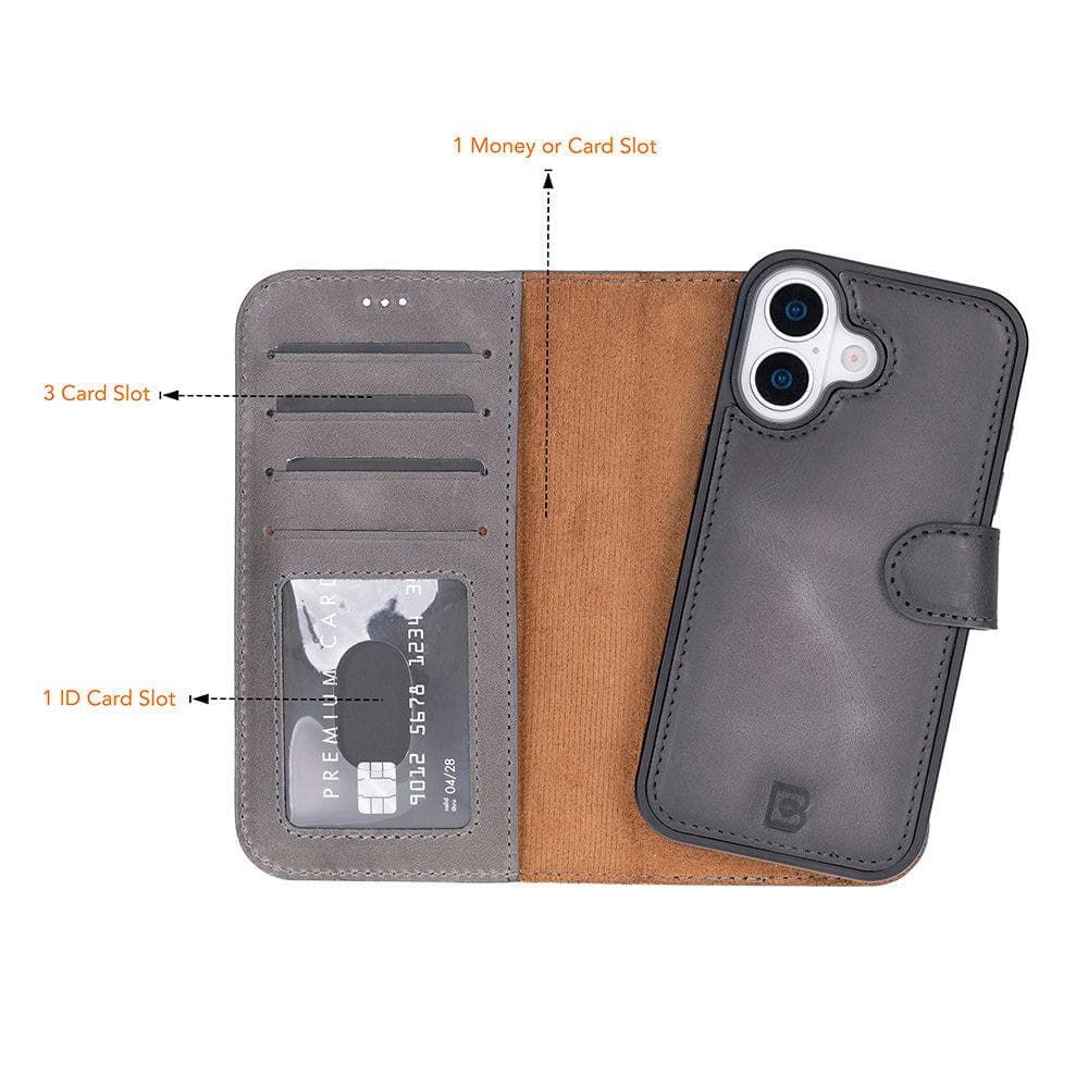 Magic iPhone 17 Detachable Leather Wallet Case Bouletta