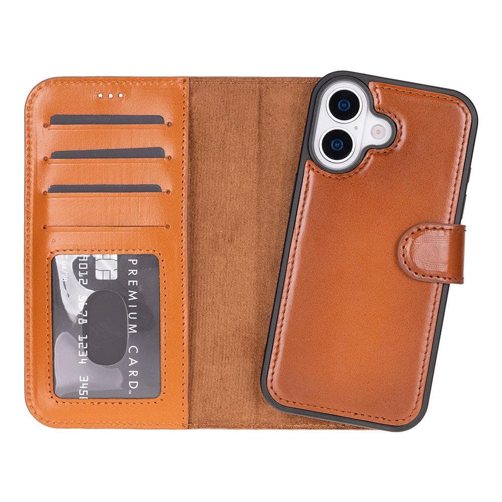Magic iPhone 17 Leather Detachable Wallet Case Tan Bouletta