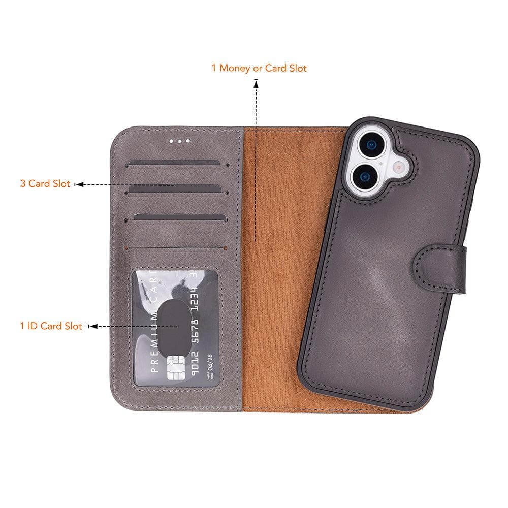 Magic iPhone 17 Leather Detachable Wallet Case Bouletta