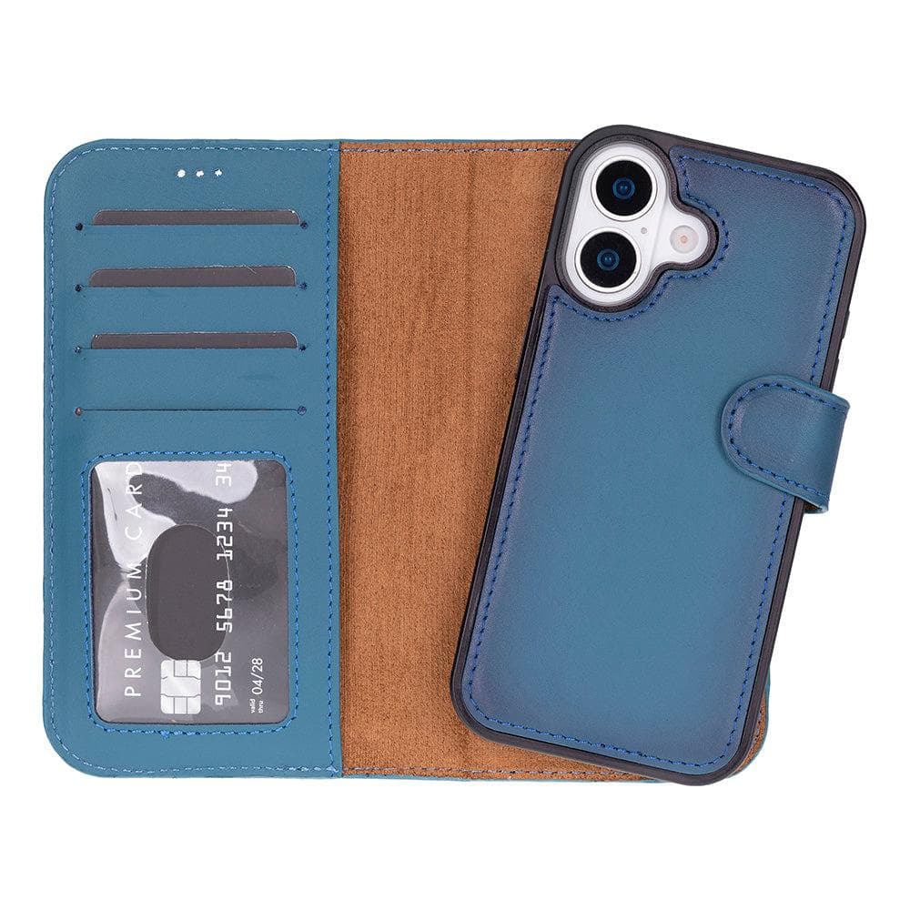 Magic iPhone 17 Leather Detachable Wallet Case Blue Bouletta