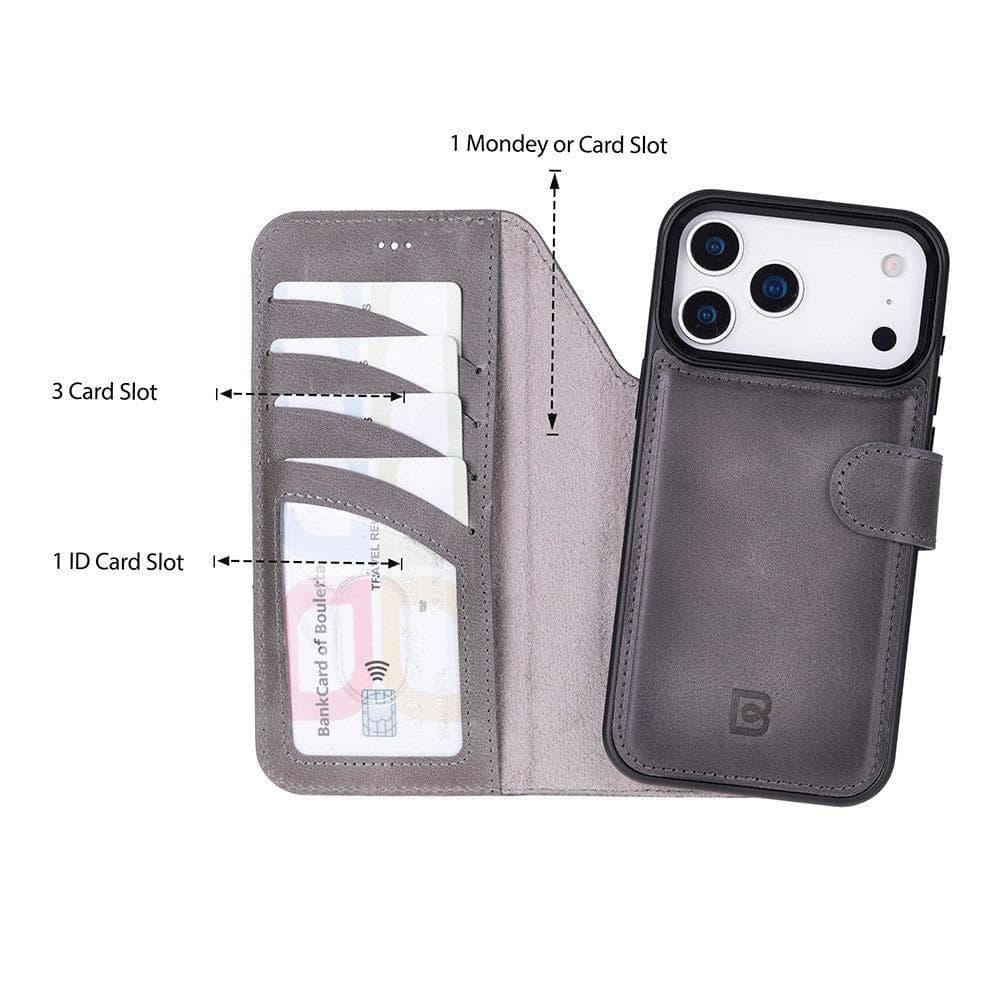 Magic iPhone 17 Pro Detachable Leather Wallet Case Bouletta
